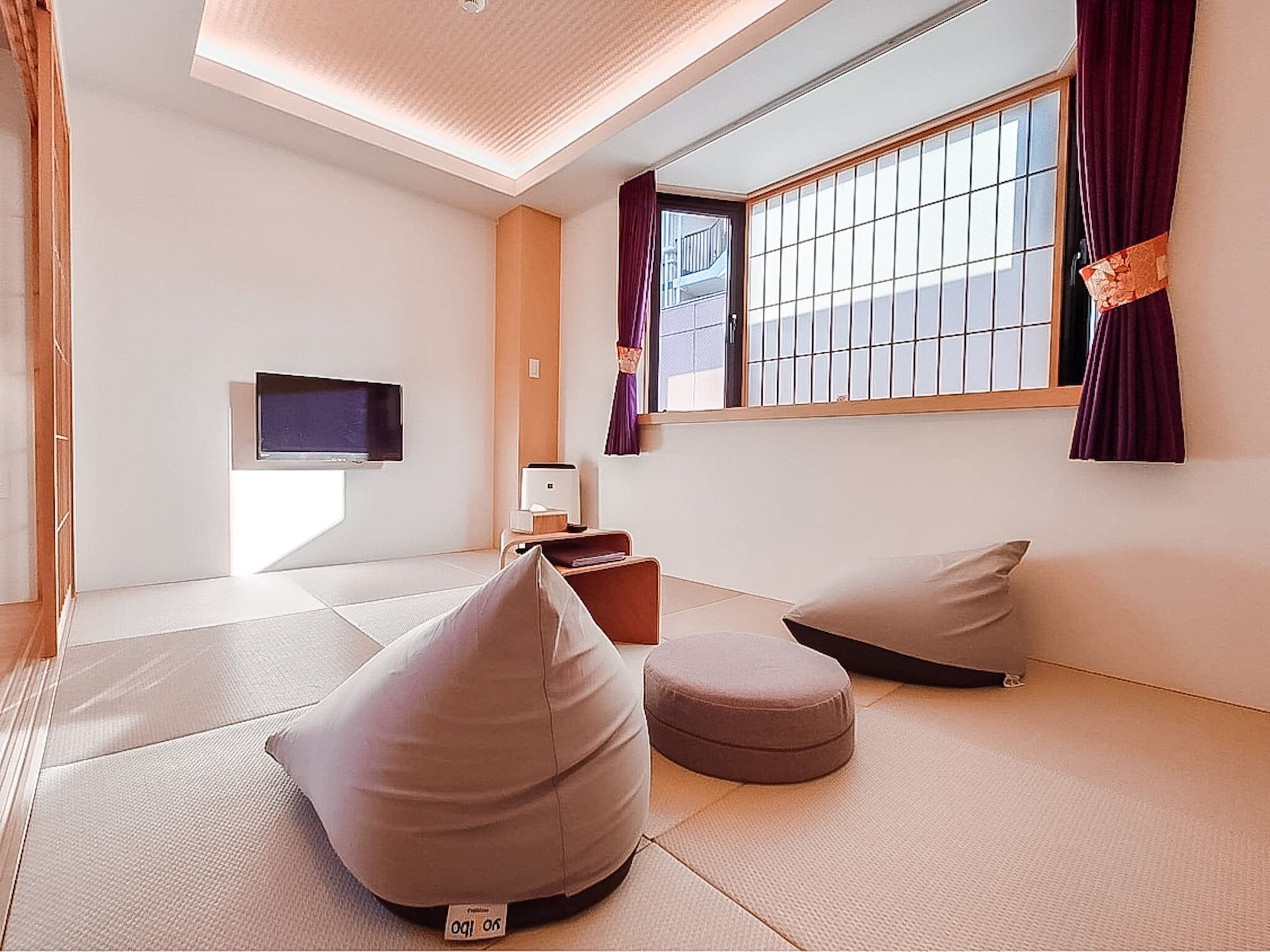 غرفة عائلية بسريرين منفصلين وفرشتي فوتون بحوض استحمام، Hotel Imagine Kyoto 7/10