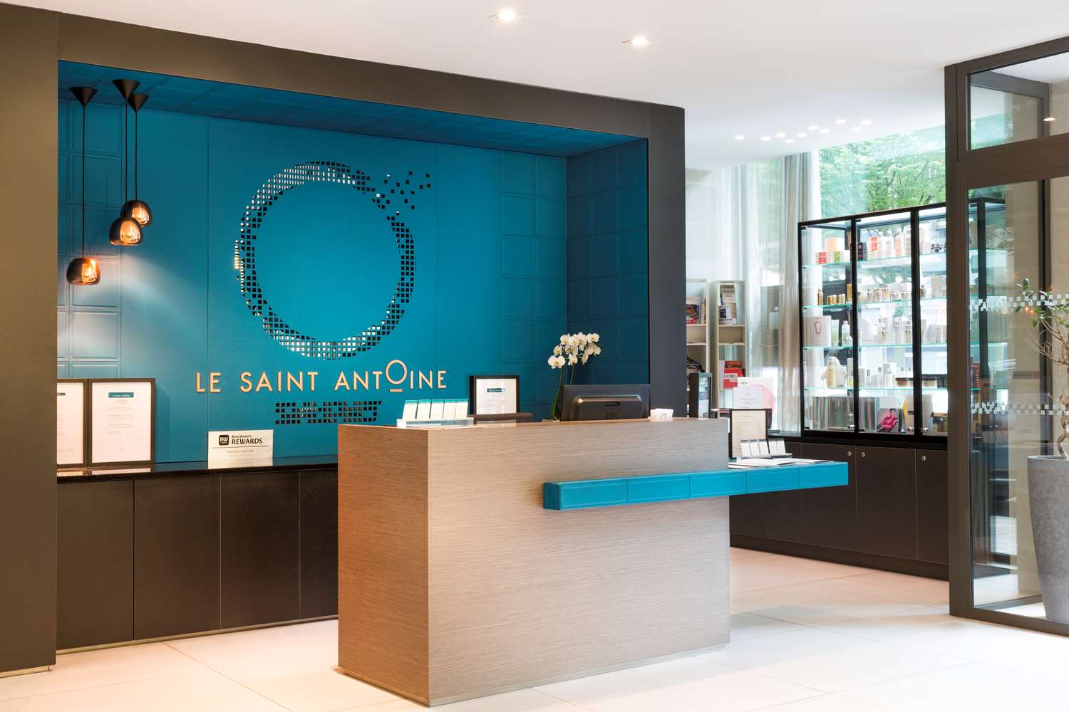 Lobby at Le Saint-Antoine Hotel and Spa, BW Premier Collection, RENNES