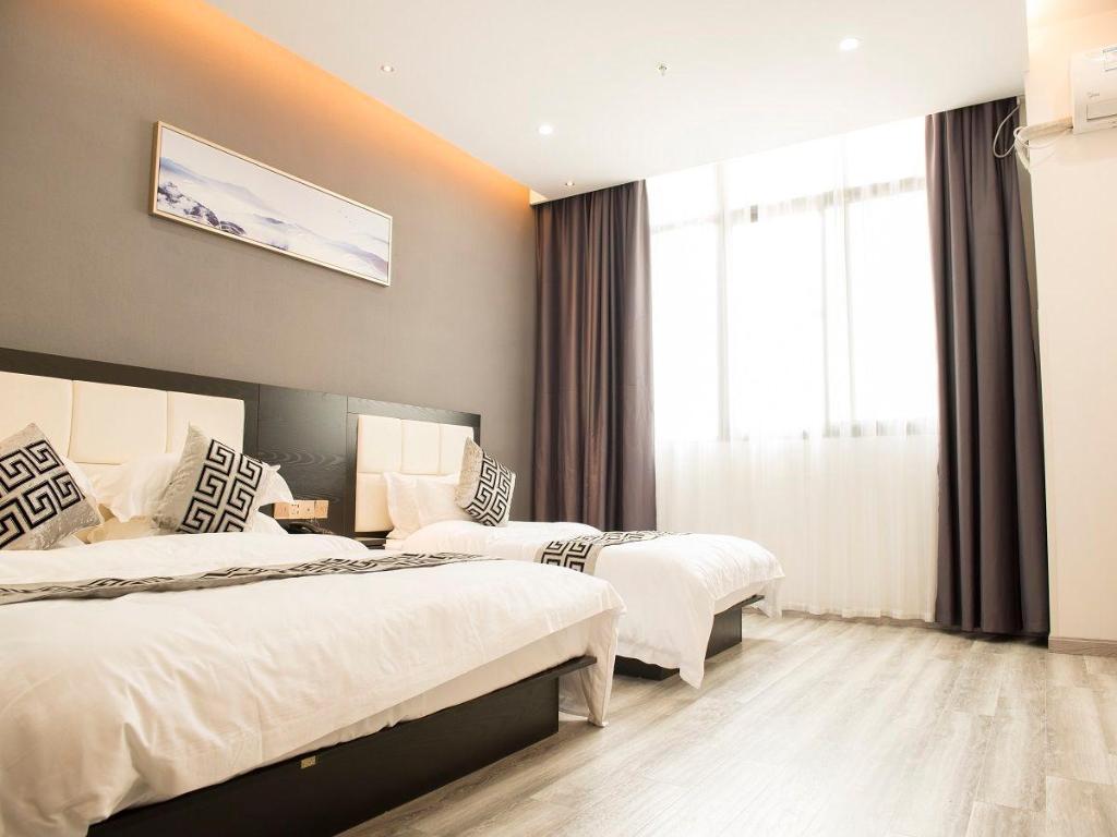 Fashion, Family, 1 King and 1 Single Beds، Shell Wuxi Huishan District Wanda Plaza Yanqiao Subway Station Hotel 5/8