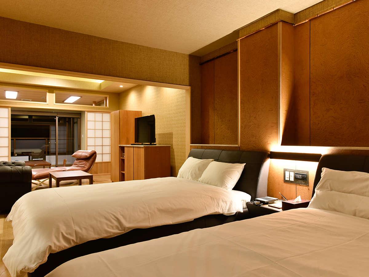 Japanese Western, Deluxe, 2 Double Beds, Indoor Bath, Main Building