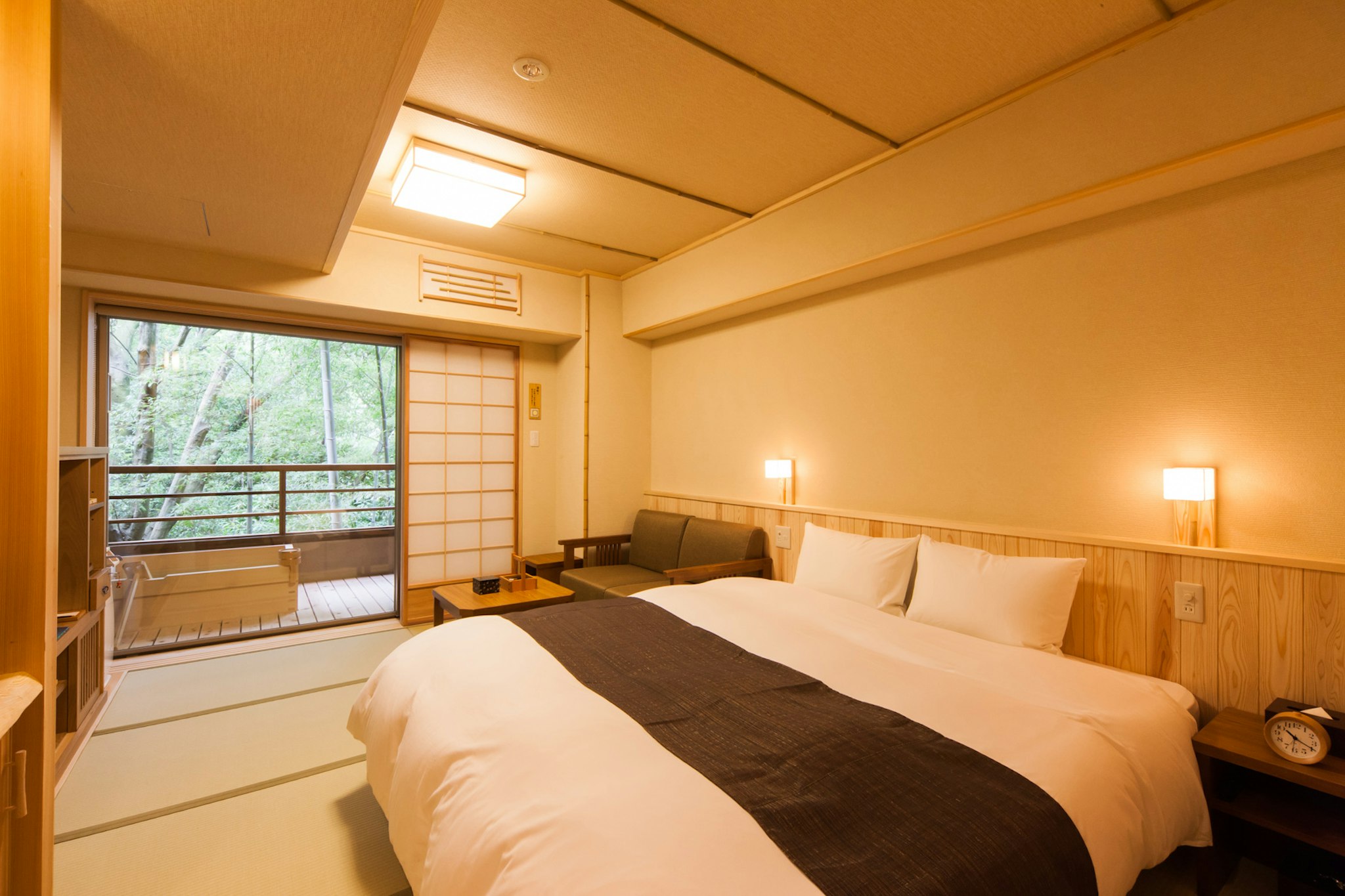 Japanese, Double Bed, Outdoor Bath