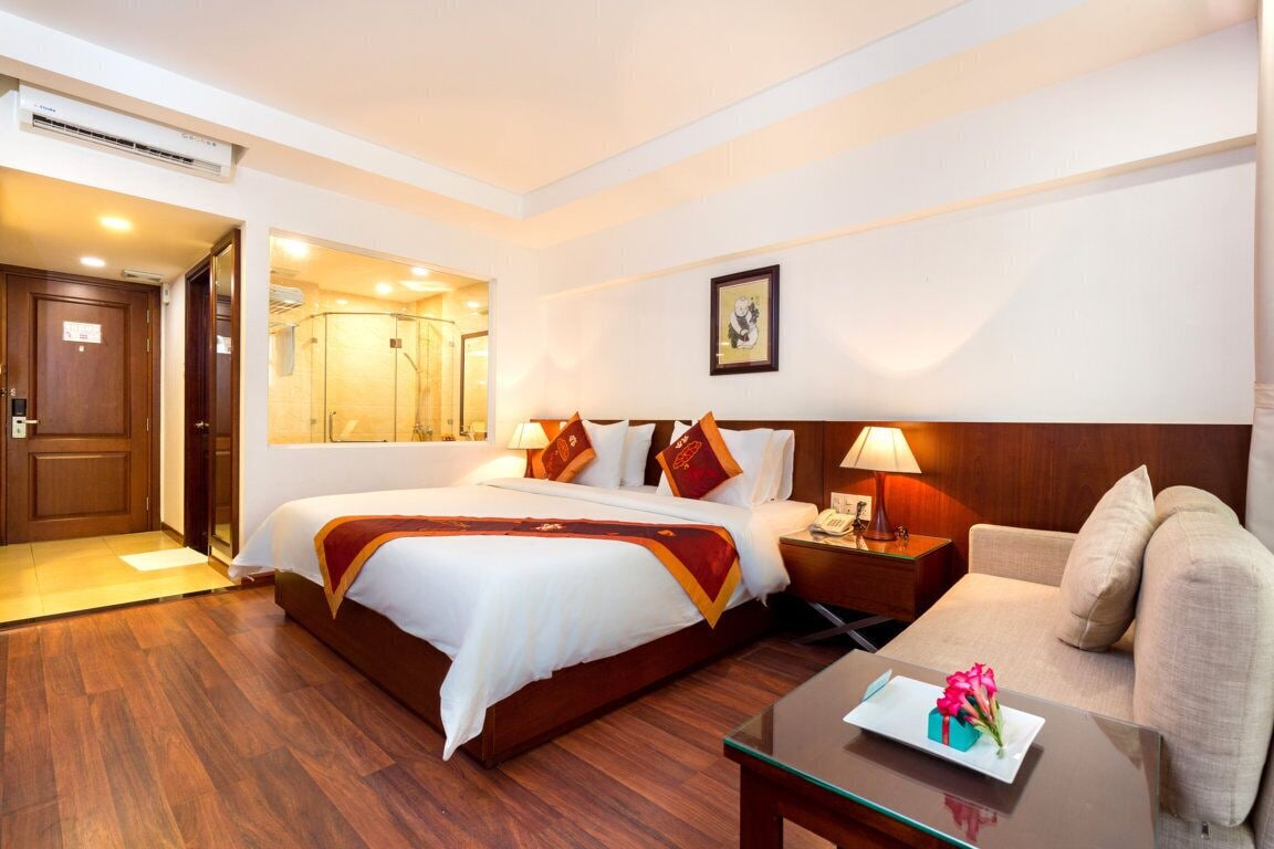 غرفة سوبيريور بسرير كينج بإطلالة على الحديقة، Hoang Ngoc Beach Resort 5/9