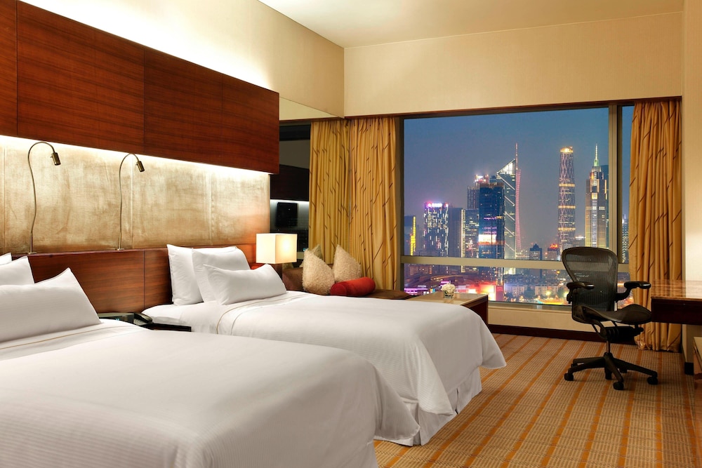 غرفة بسريرين منفصلين بإطلالة على المدينة، The Westin Guangzhou 2/10