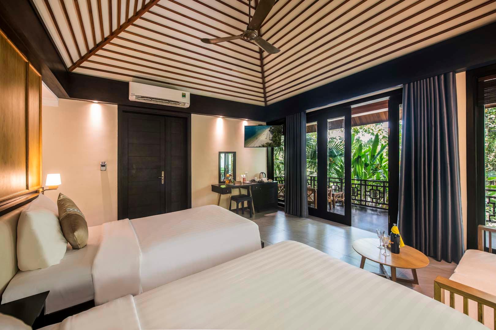 Tropical, Deluxe, Twin Beds, Garden View