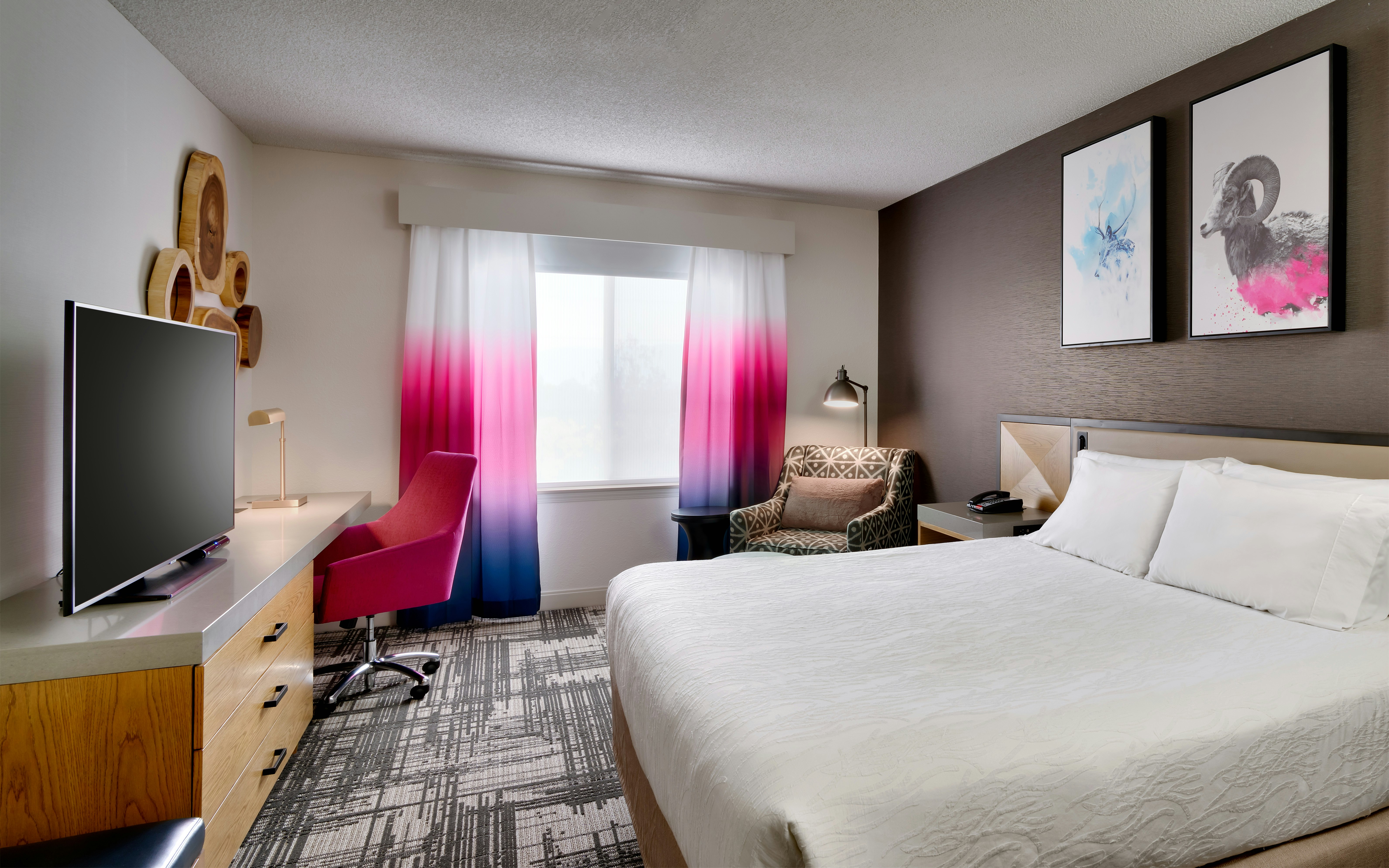 Room, King Bed, Bath and Shower