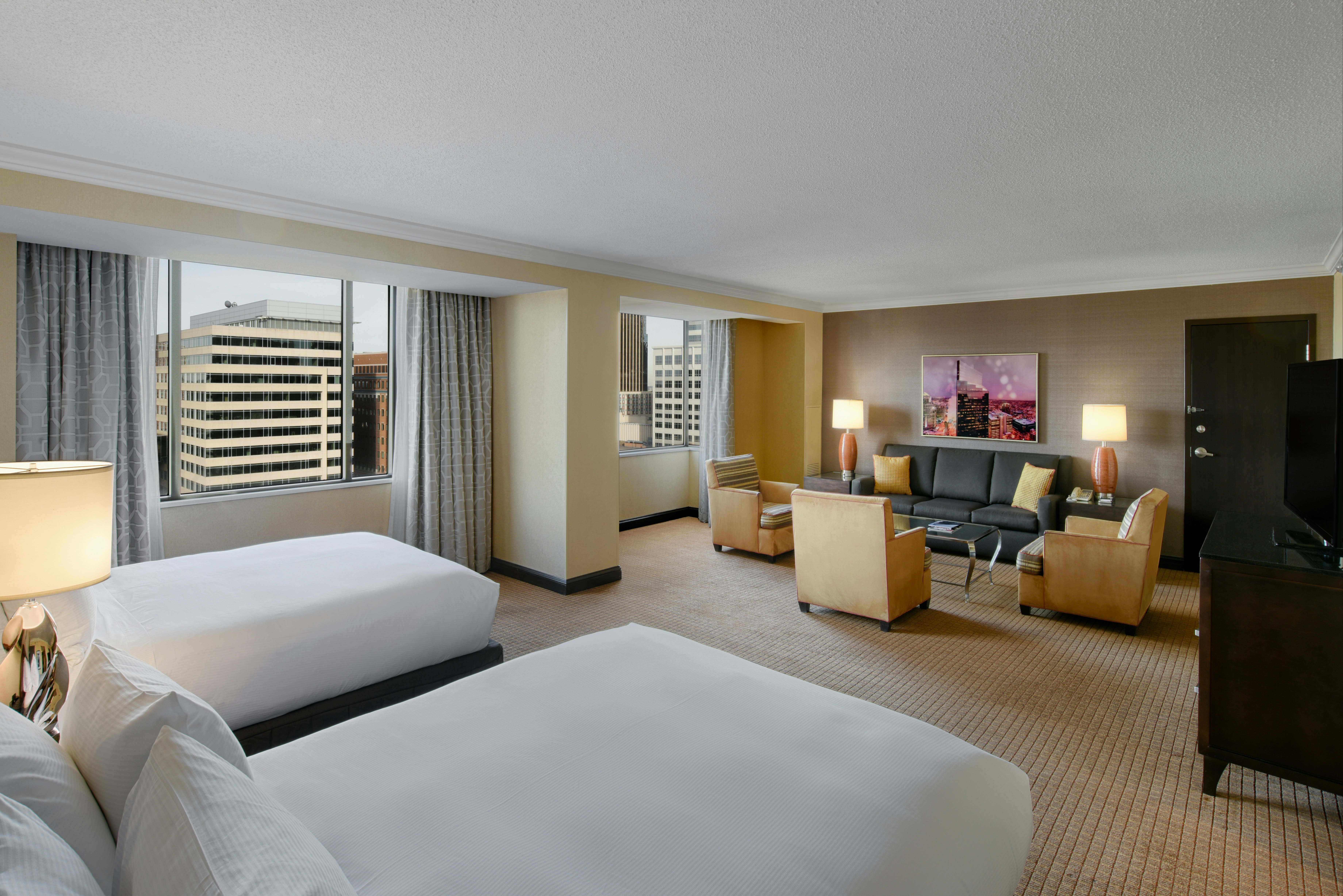 JUNIOR SUITE, DELUXE, 2 QUEEN BEDS