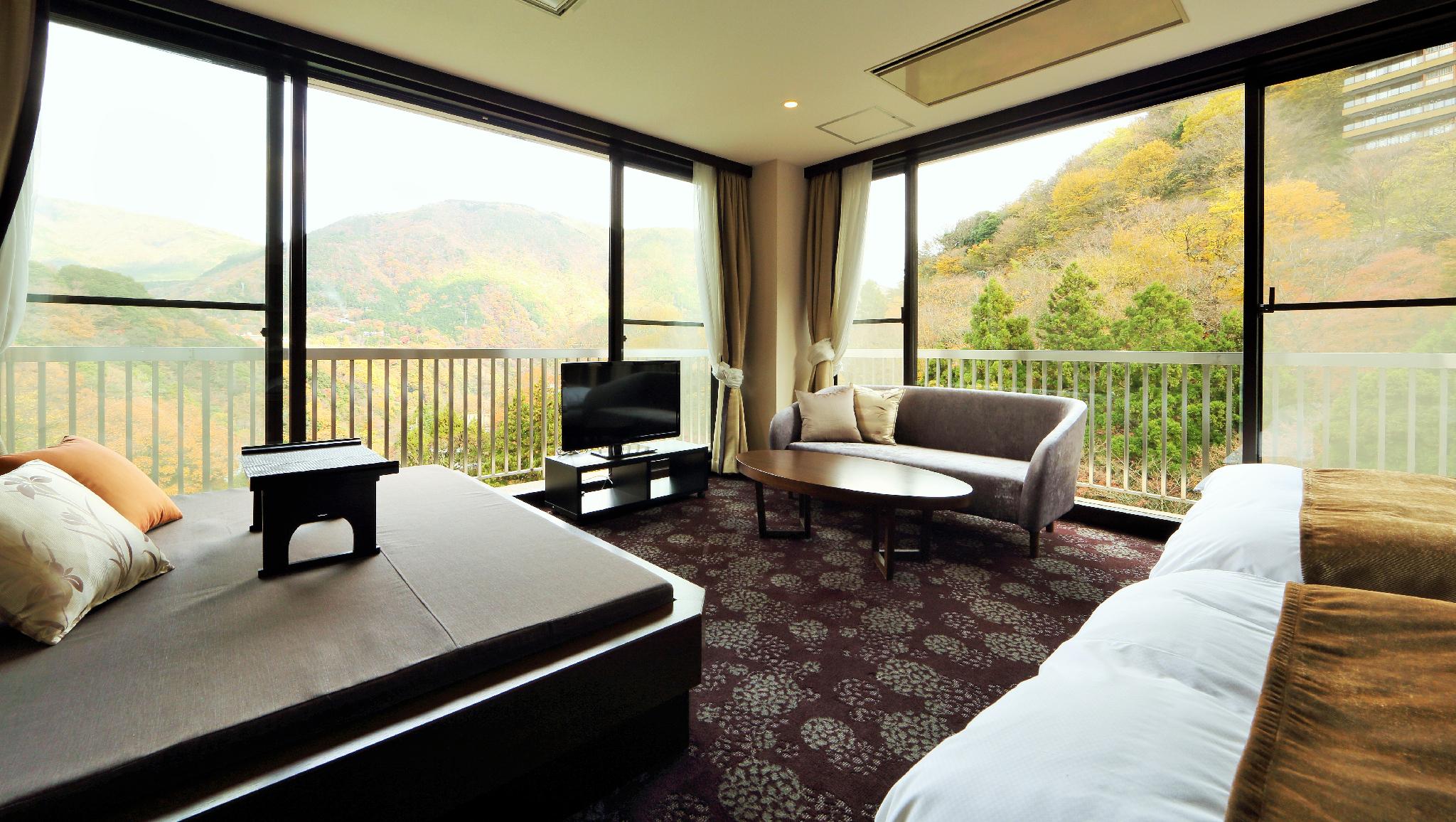 Grand, Suite, Twin Beds, Mountain View, Hot Spring Bath
