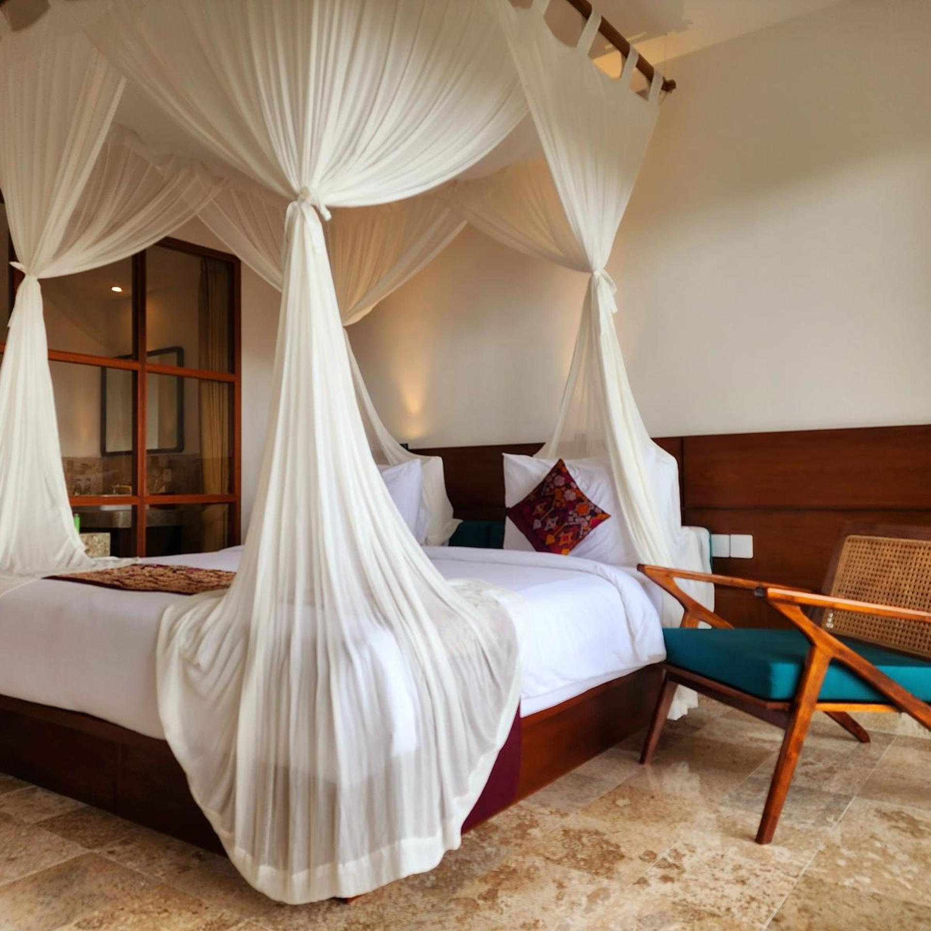 غرفة ديلوكس بسرير مزدوج أو سريرين منفصلين بإطلالة على المسبح، Sabana Ubud 4/10