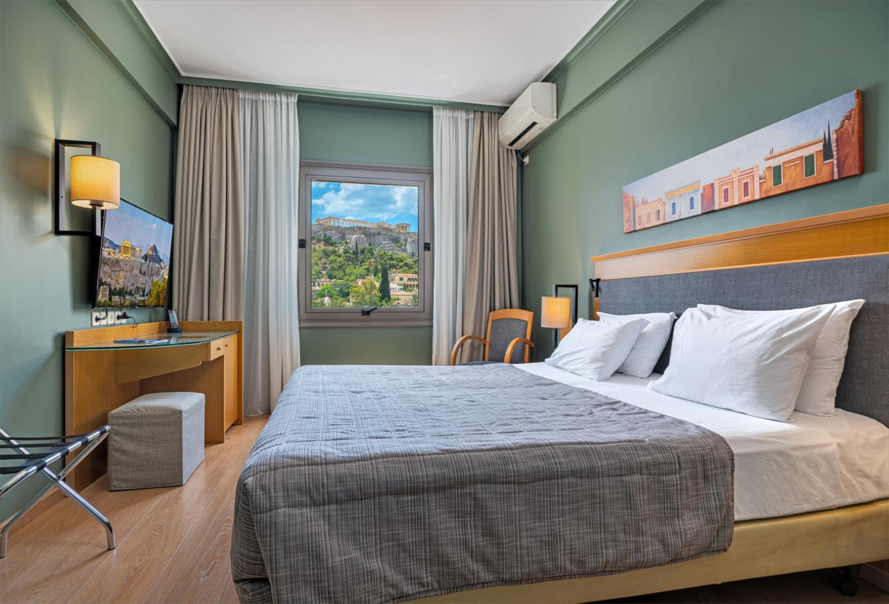 Deluxe, Double or Twin Bed, Acropolis View