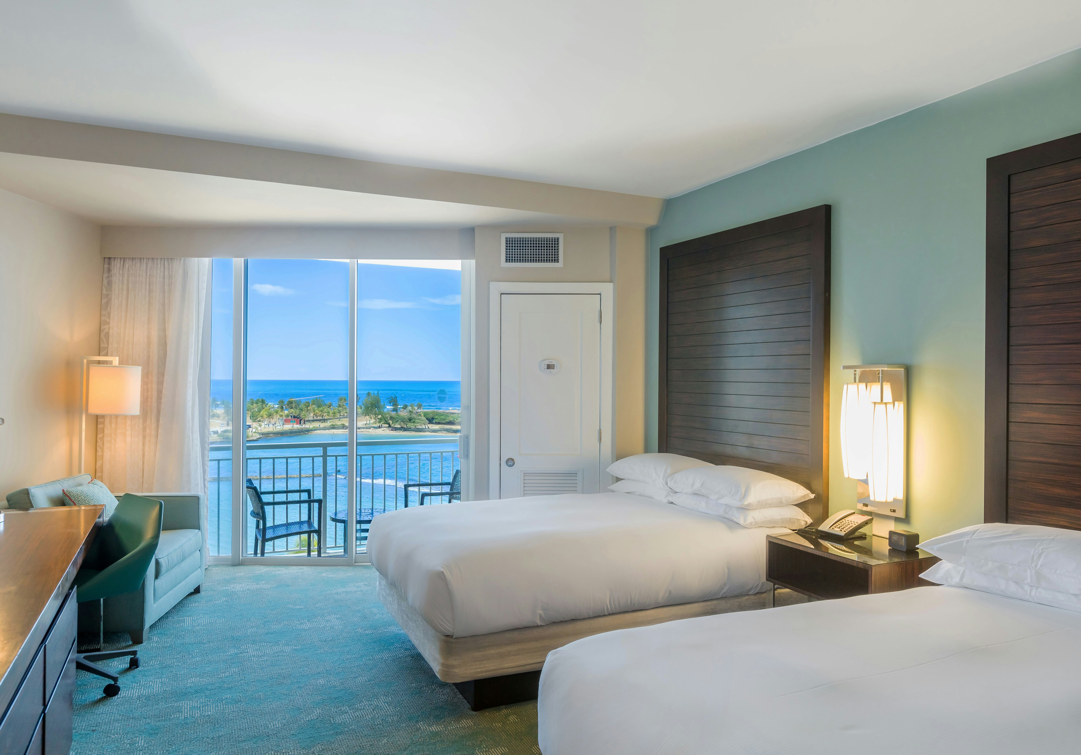 Beach, 2 Double Beds, Ocean View