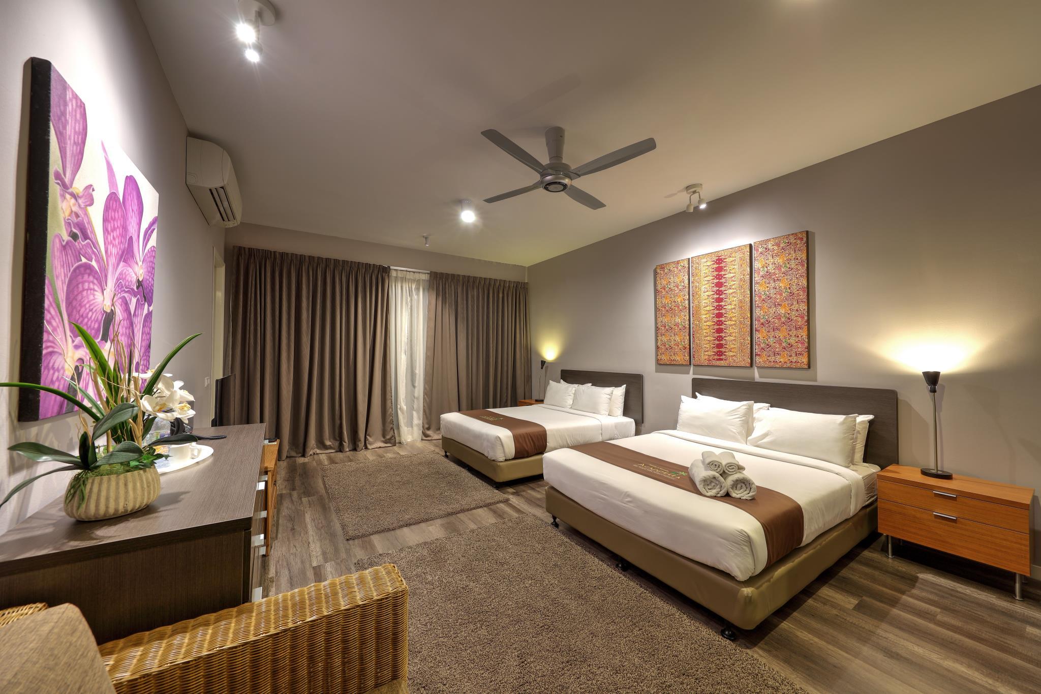 2 Bedrooms, Family Suite, Deluxe, 2 Double and Twin Beds