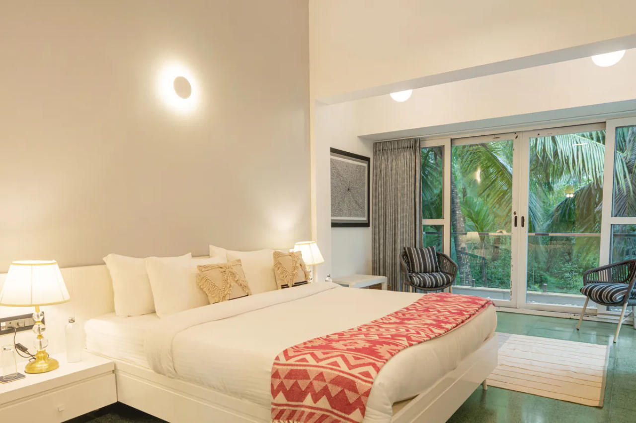 Room at ELIVAAS Casa Del Mar 4BHK Villa with Pool, Bars, TV Lounge, Gazebo & Terraces, Goa, ANJUNA - GOA