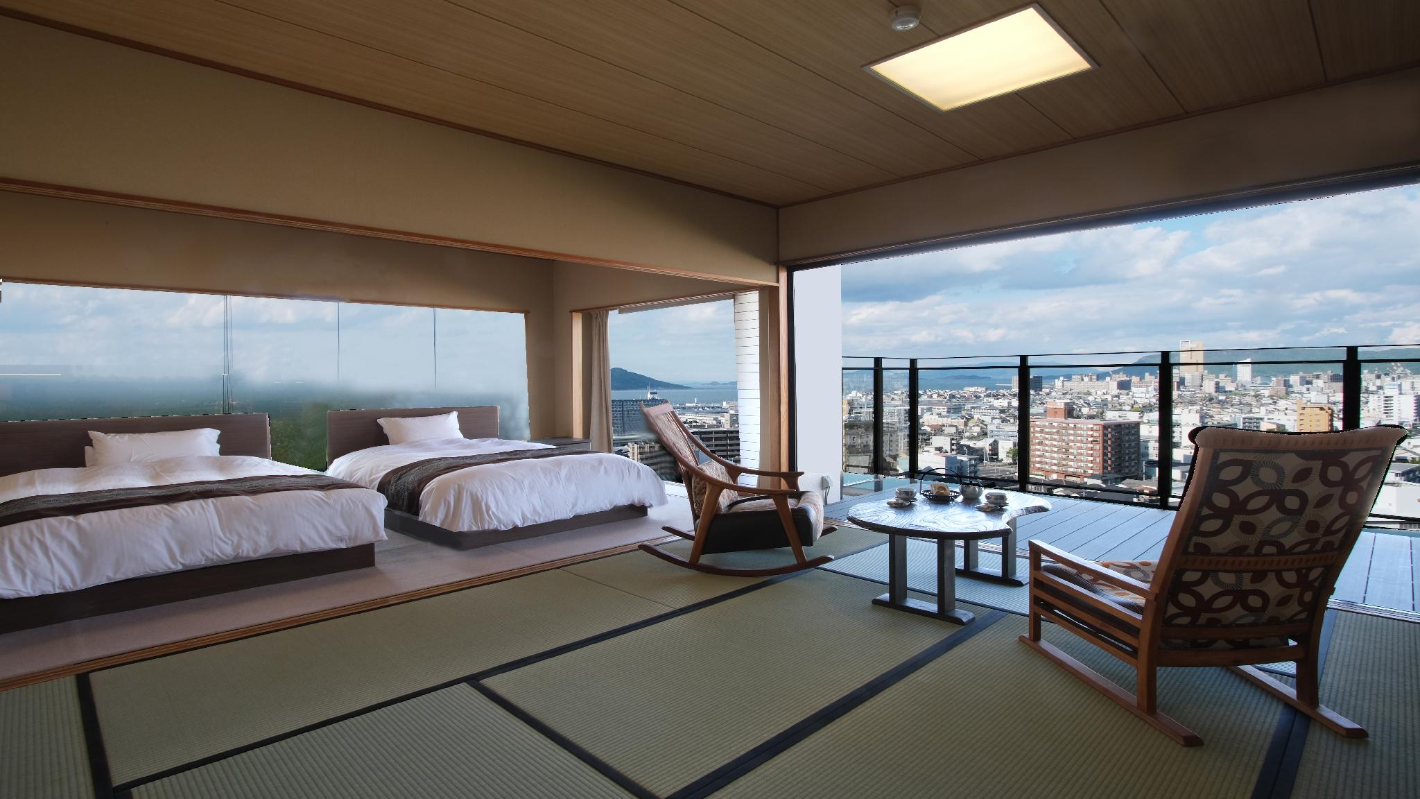 Panoramic, Suite, Hot Spring Bath, Corner