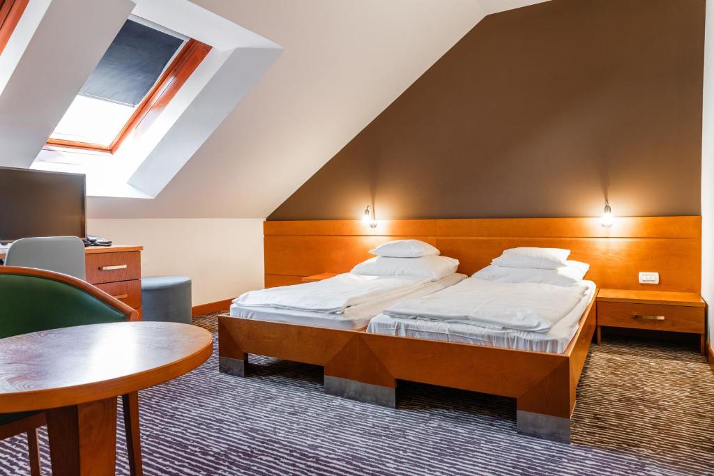 Room, Double or Twin Bed, Attic