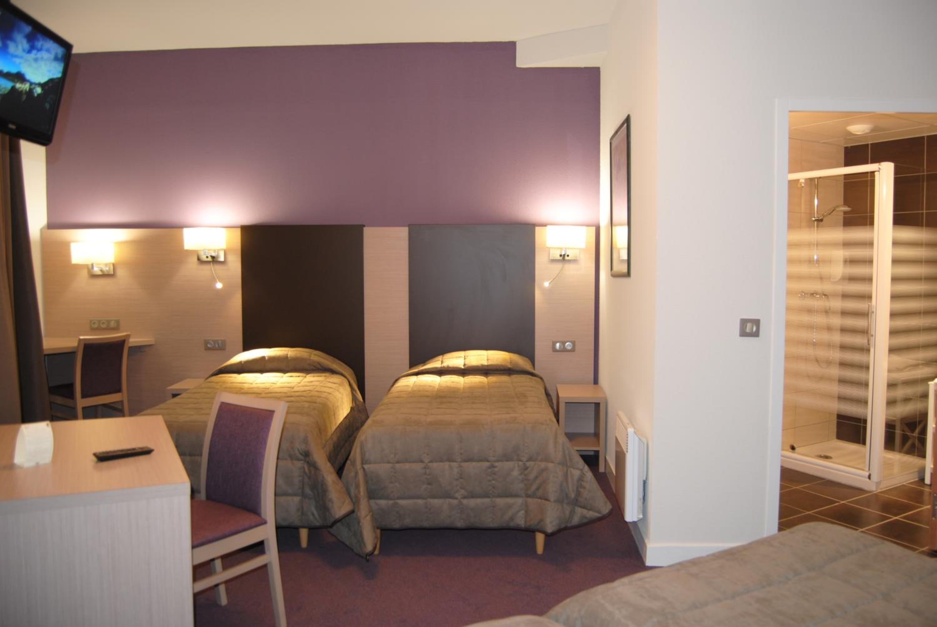 غرفة بسرير مزدوج أو سريرين منفصلين، Hôtel Roc De Massabielle 6/8