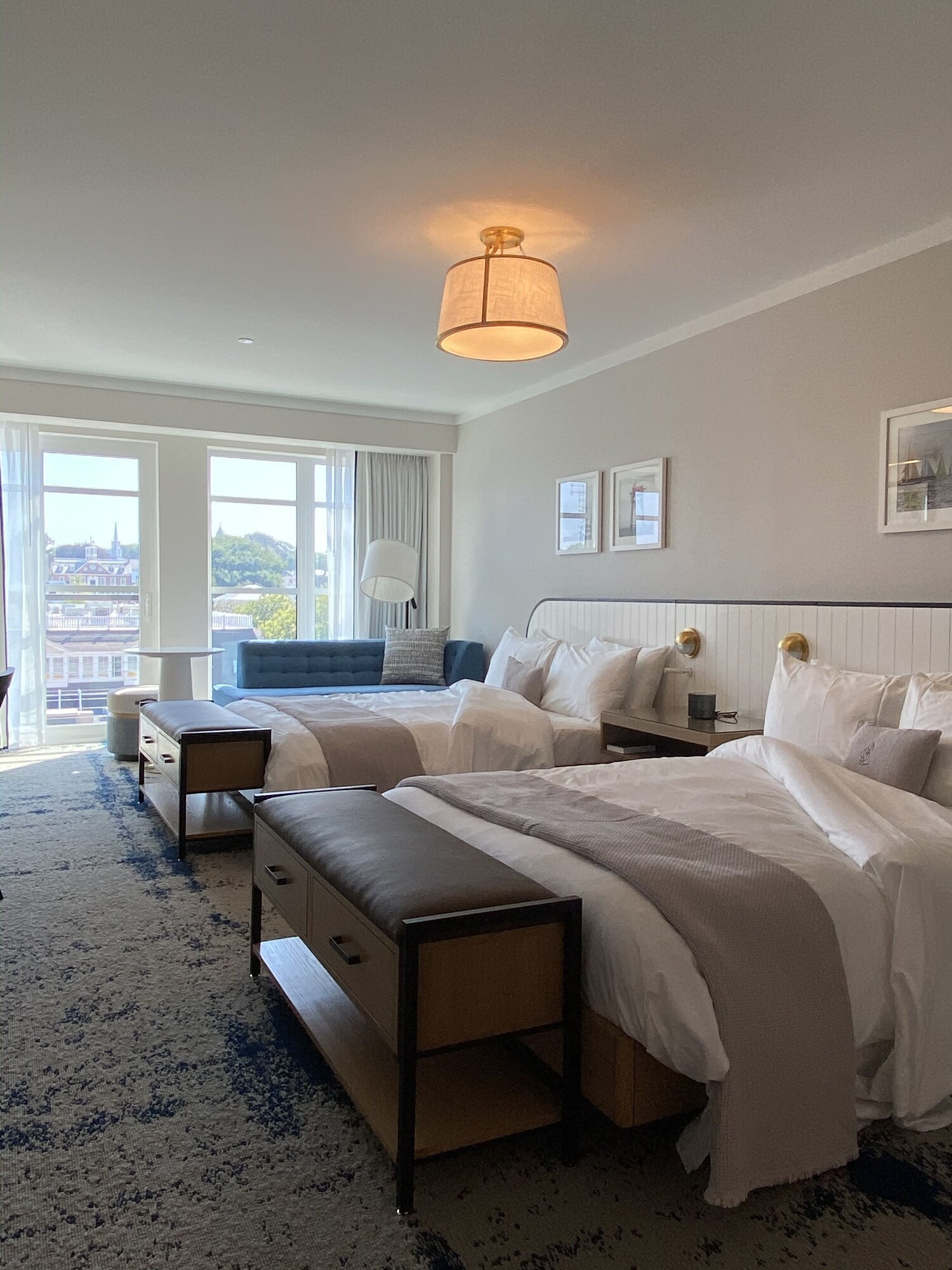 room, 2 queen beds, marina view