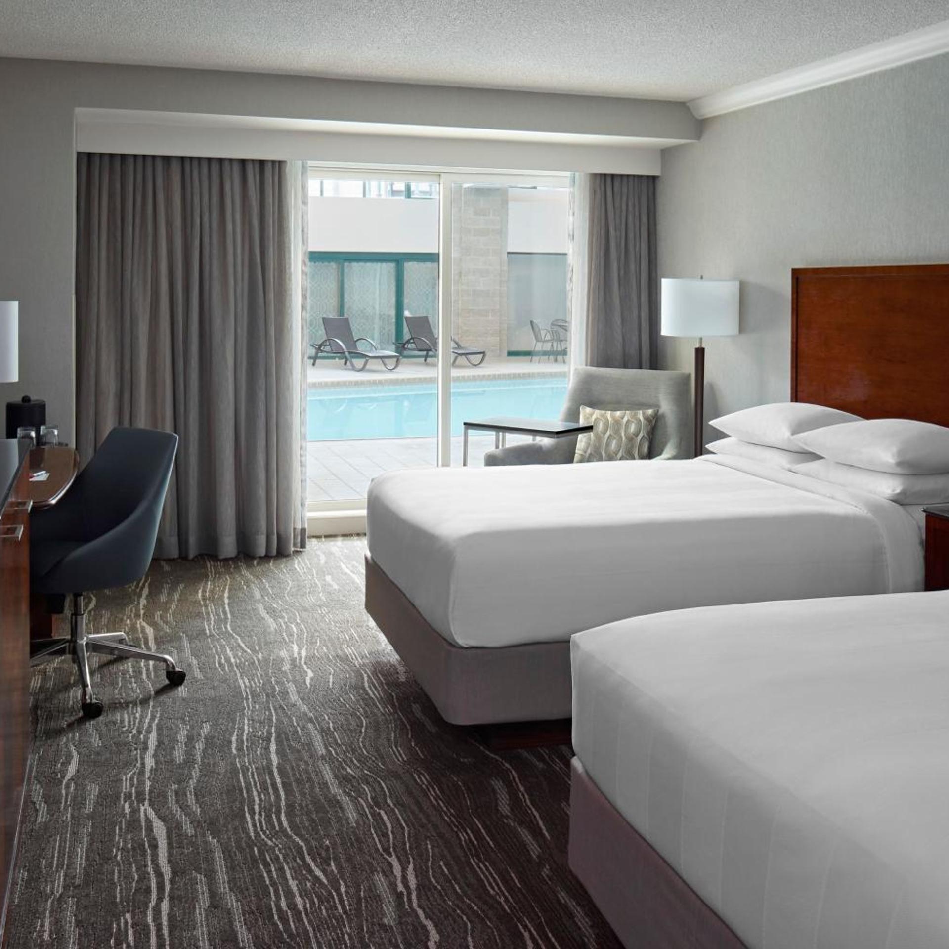 Room, 2 Double Beds, Side Pool View