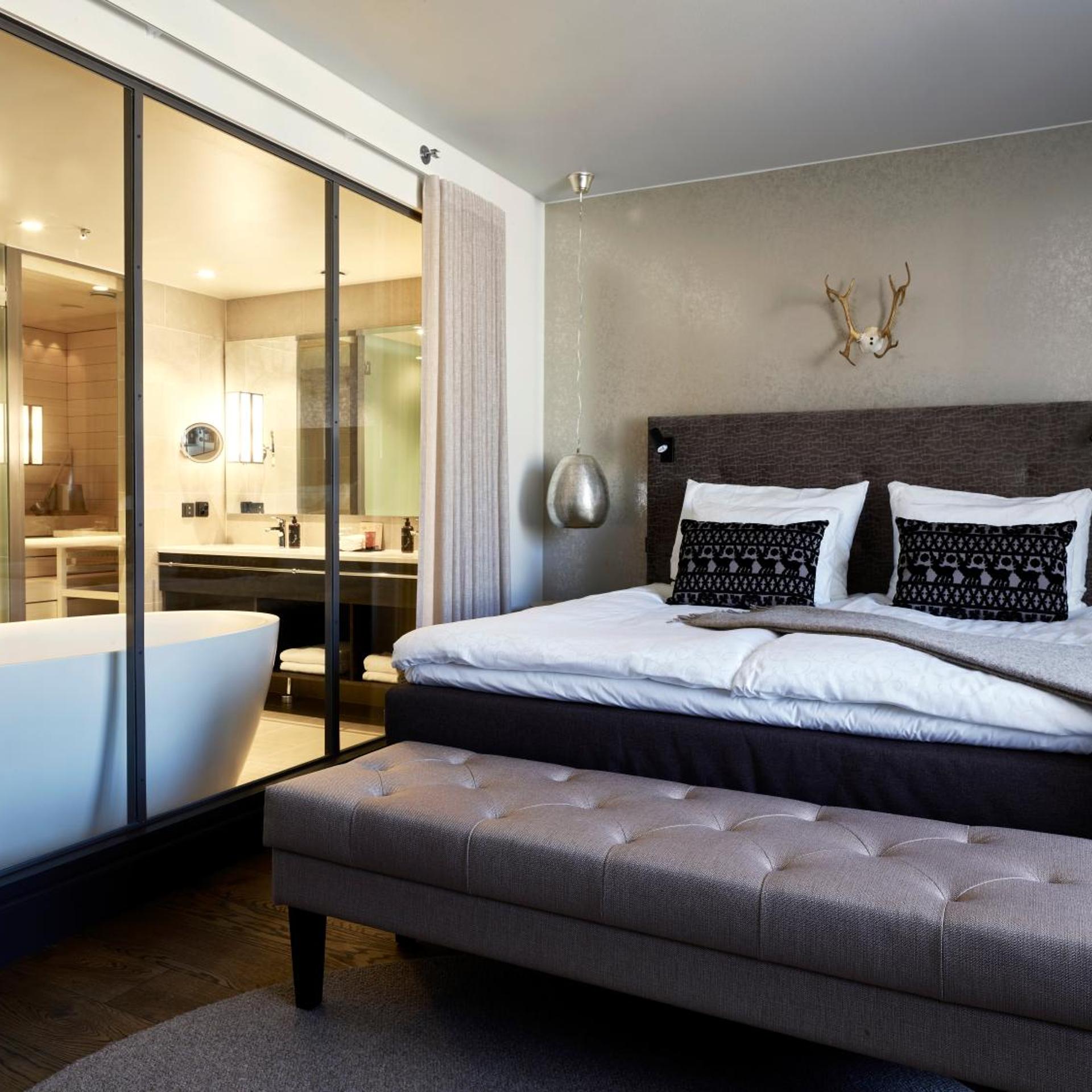 Arctic, Spa, Deluxe, Double Bed, Sauna, Bathtub