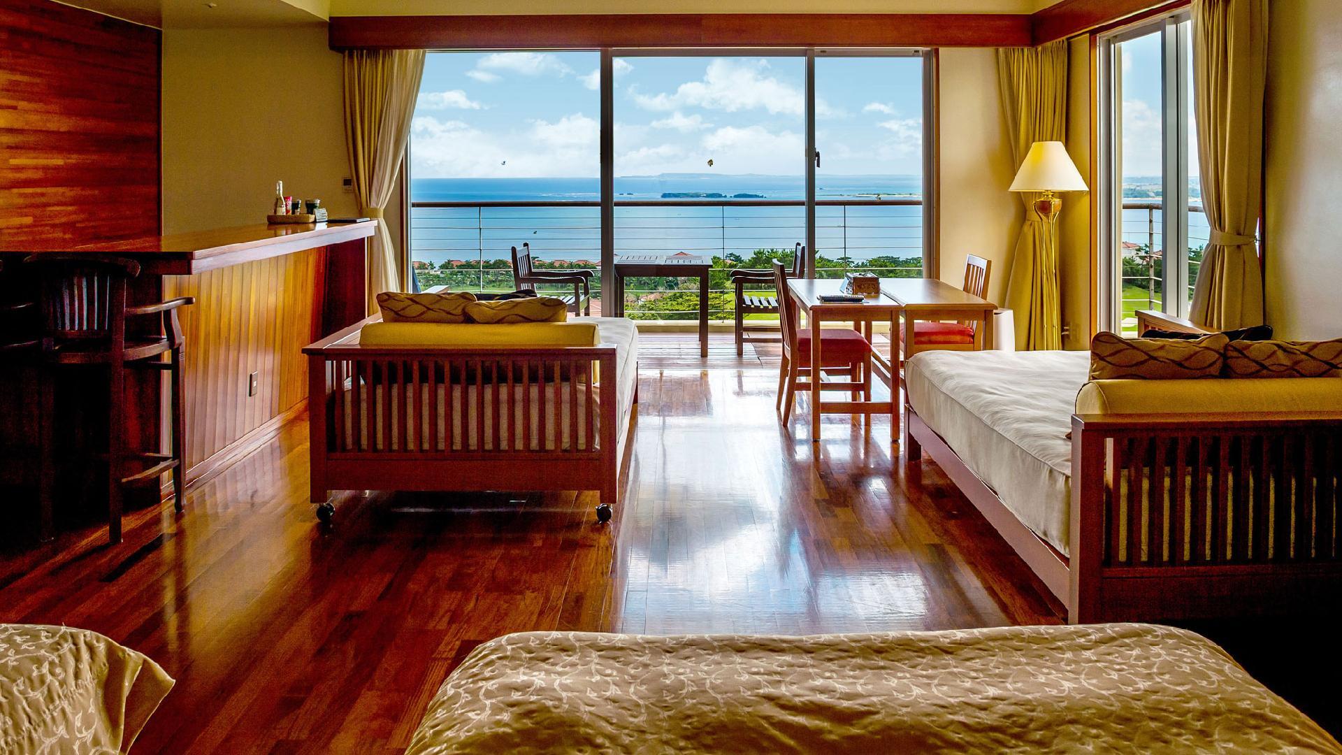Room, Twin Beds, Outdoor Jetted Tub, Palm Tower