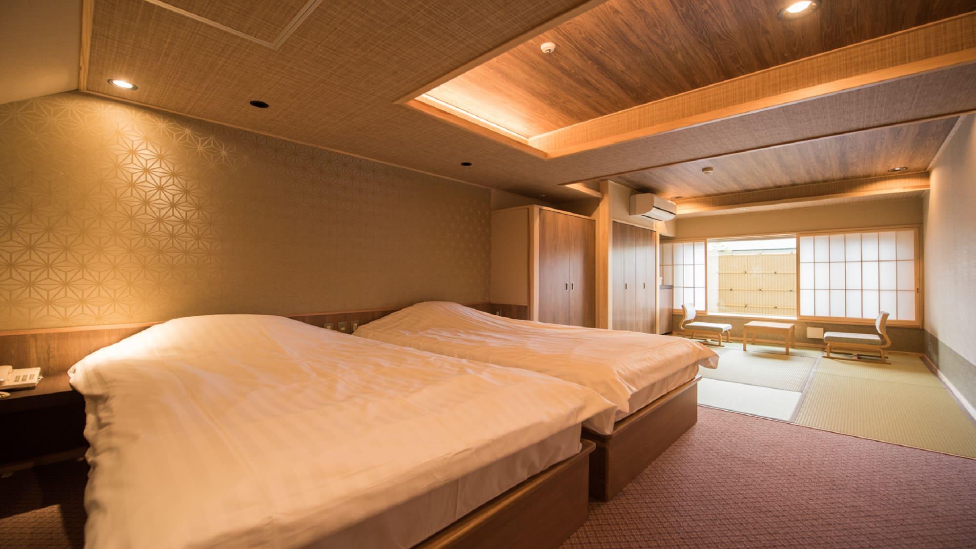 Renovated, Japanese Western, Twin Beds, Tatami