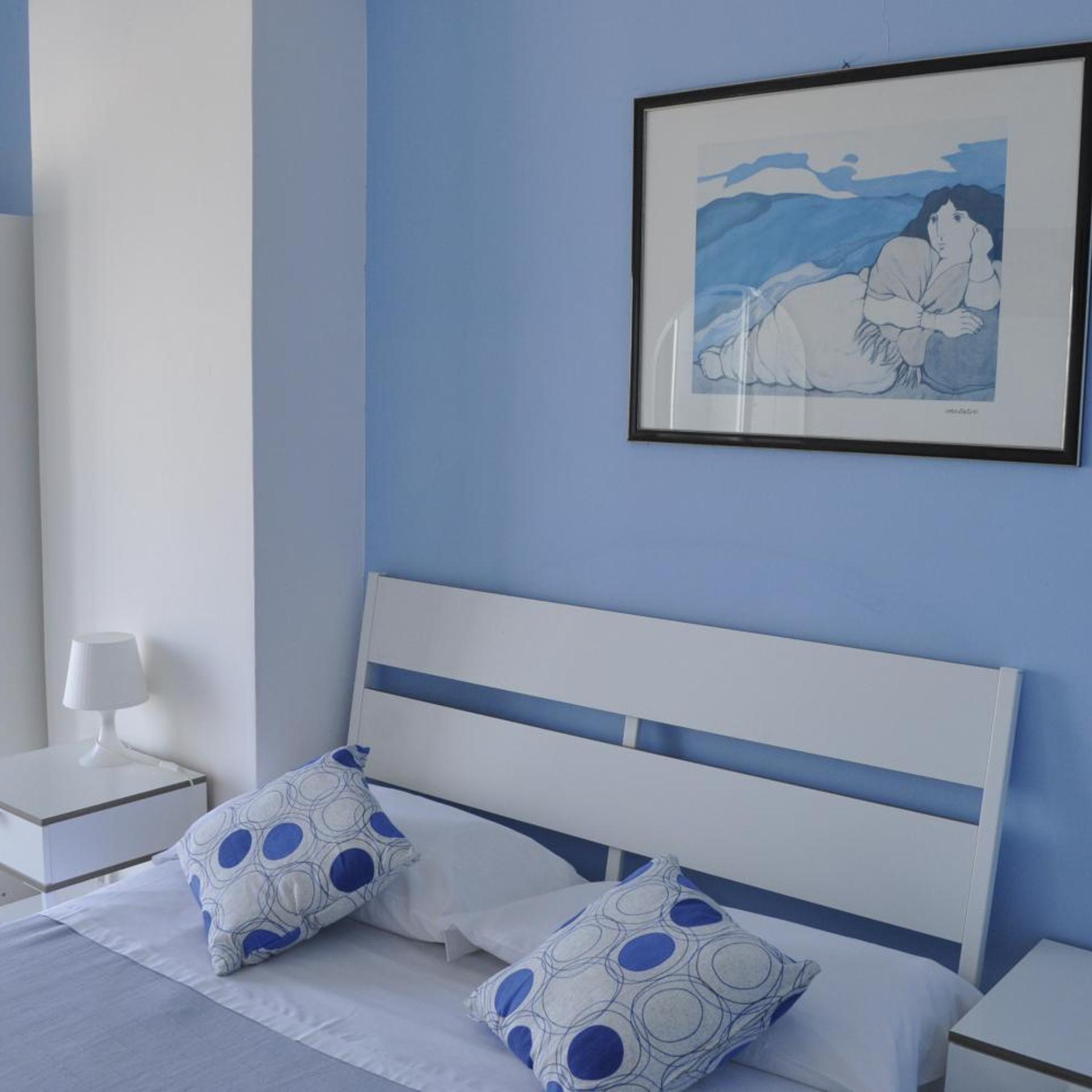 غرفة بسرير مزدوج بإطلالة على البحر بشرفة، Hotel La Scogliera 2/10