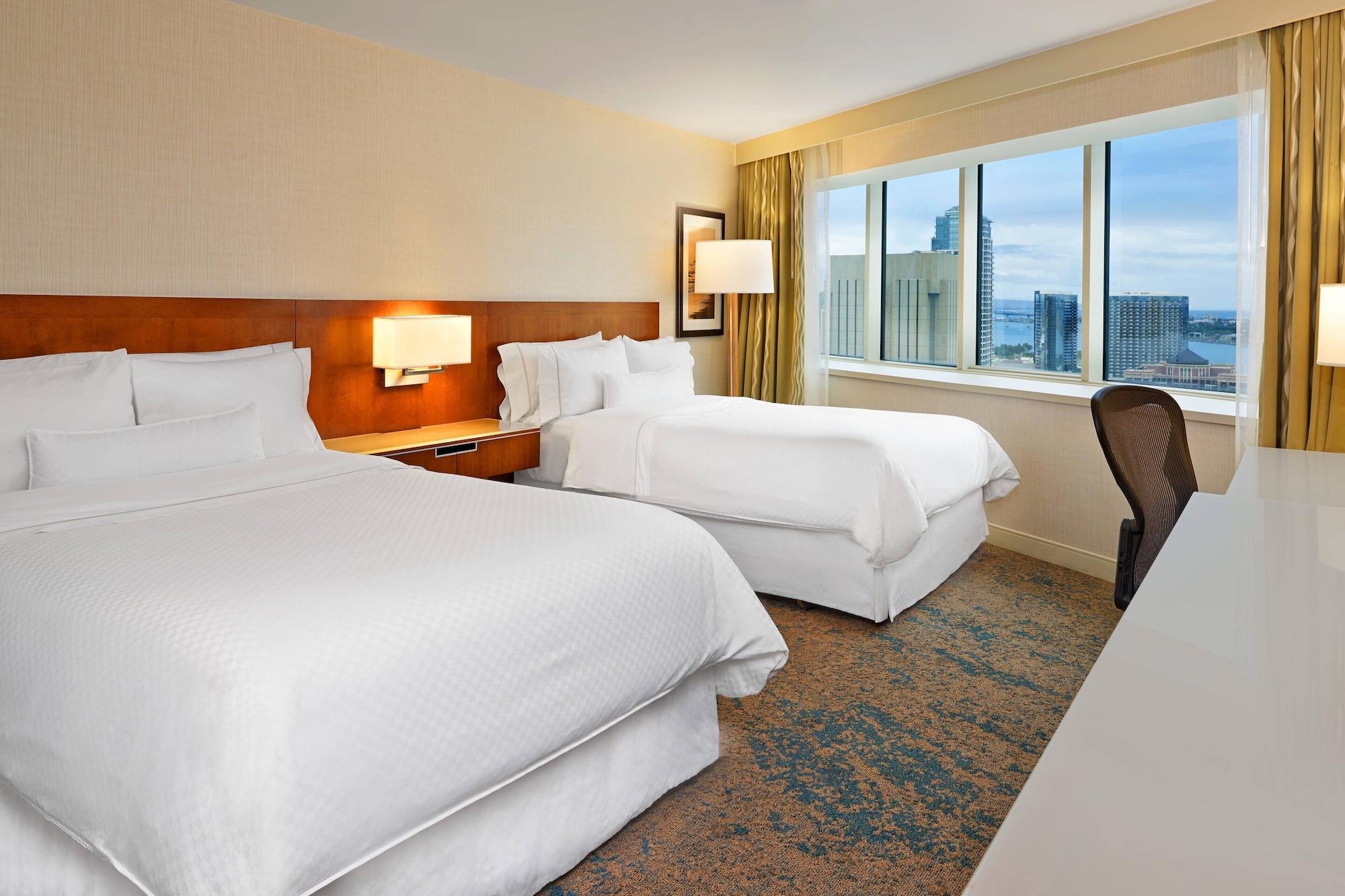 room, 2 double beds, bay view