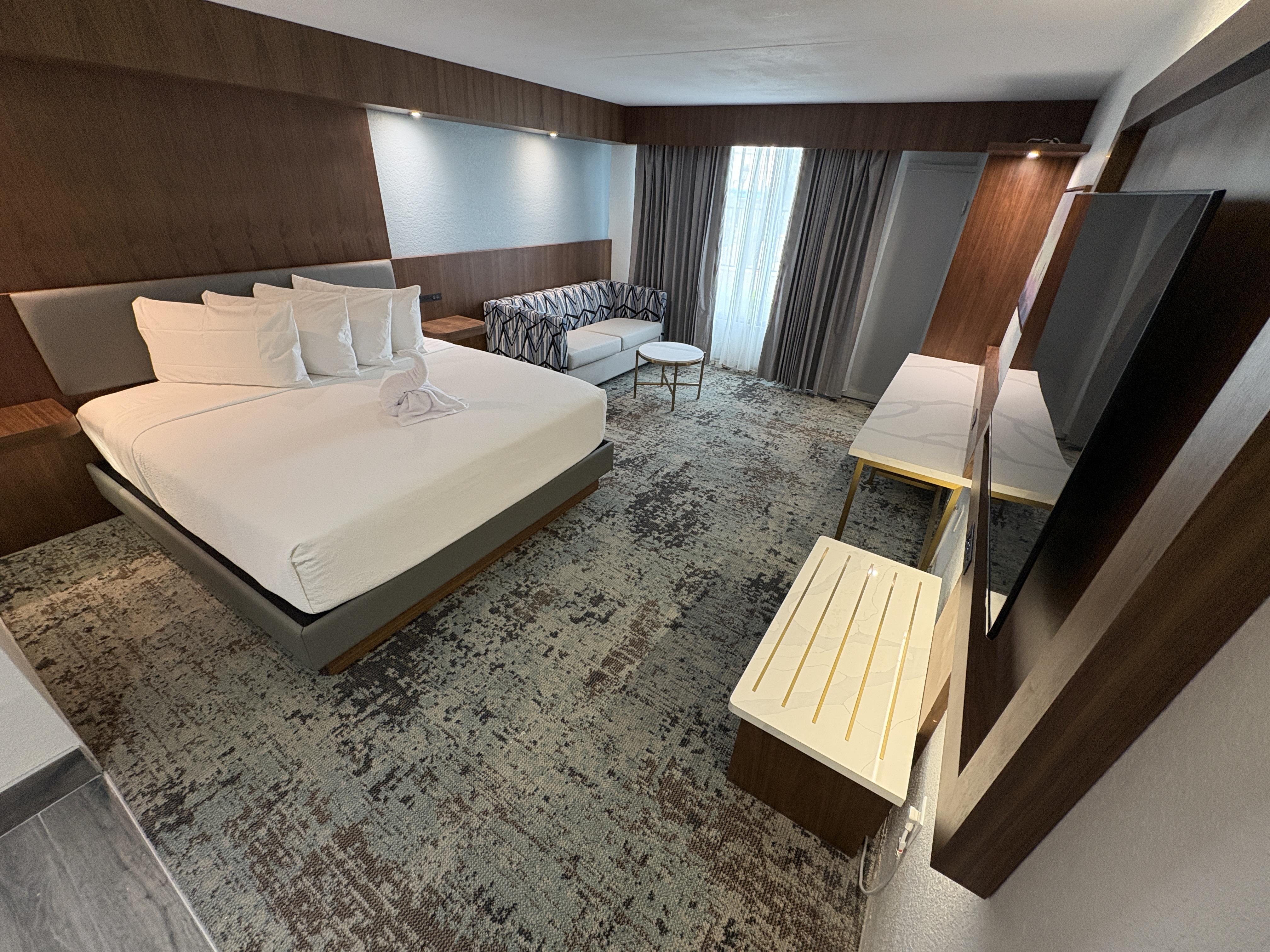Room, King Bed, Pool Side, Sofa, Patio