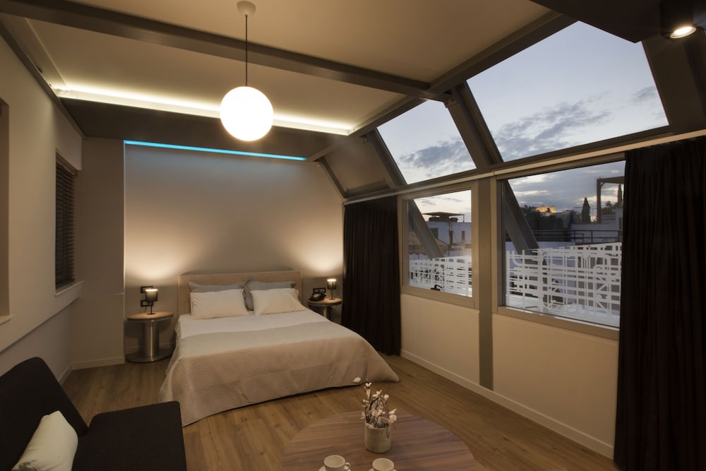 DESIGN, DOUBLE BED, ACROPOLIS VIEW