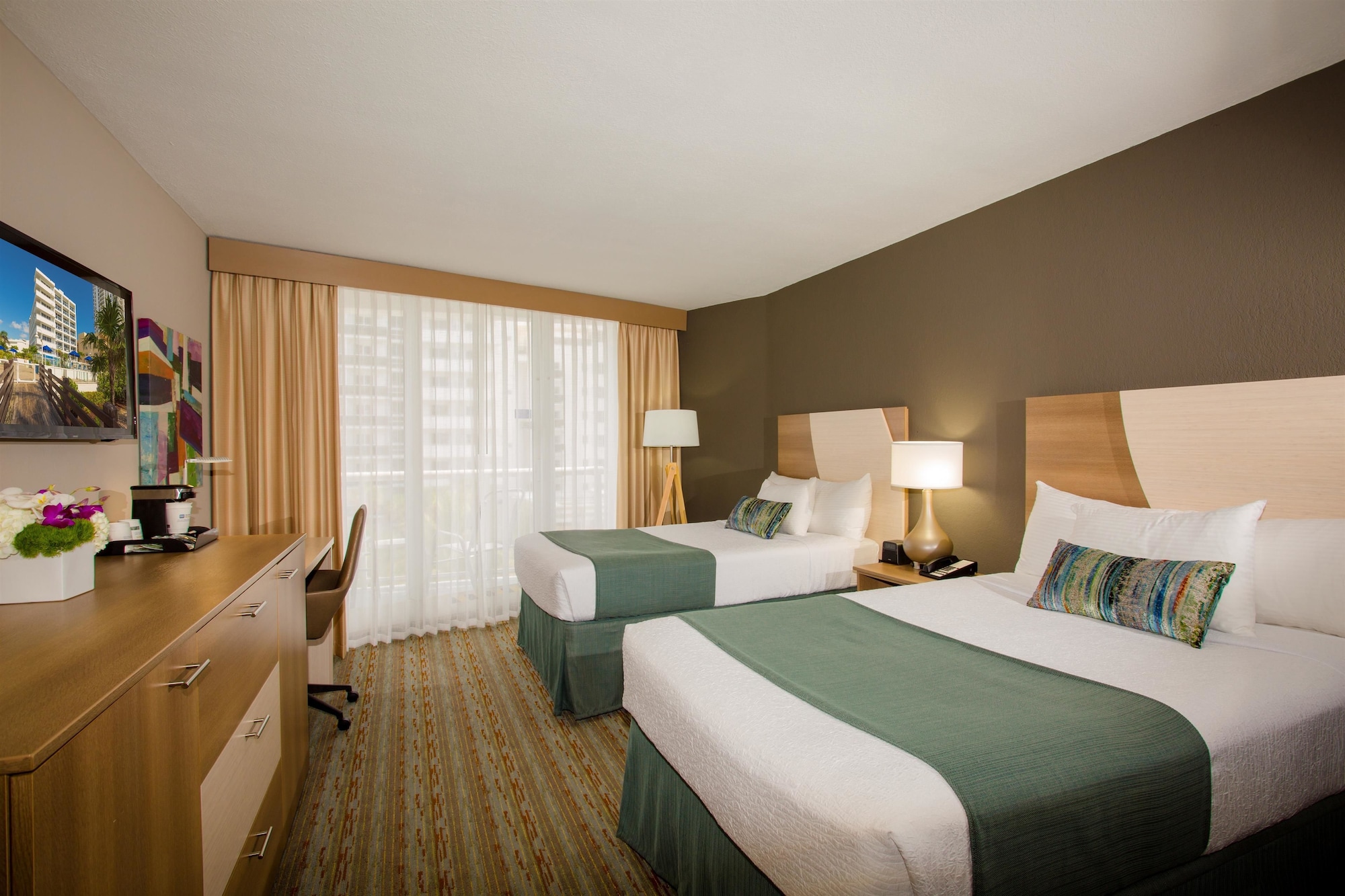 Standard, 2 Double Beds, Ocean Front, Balcony