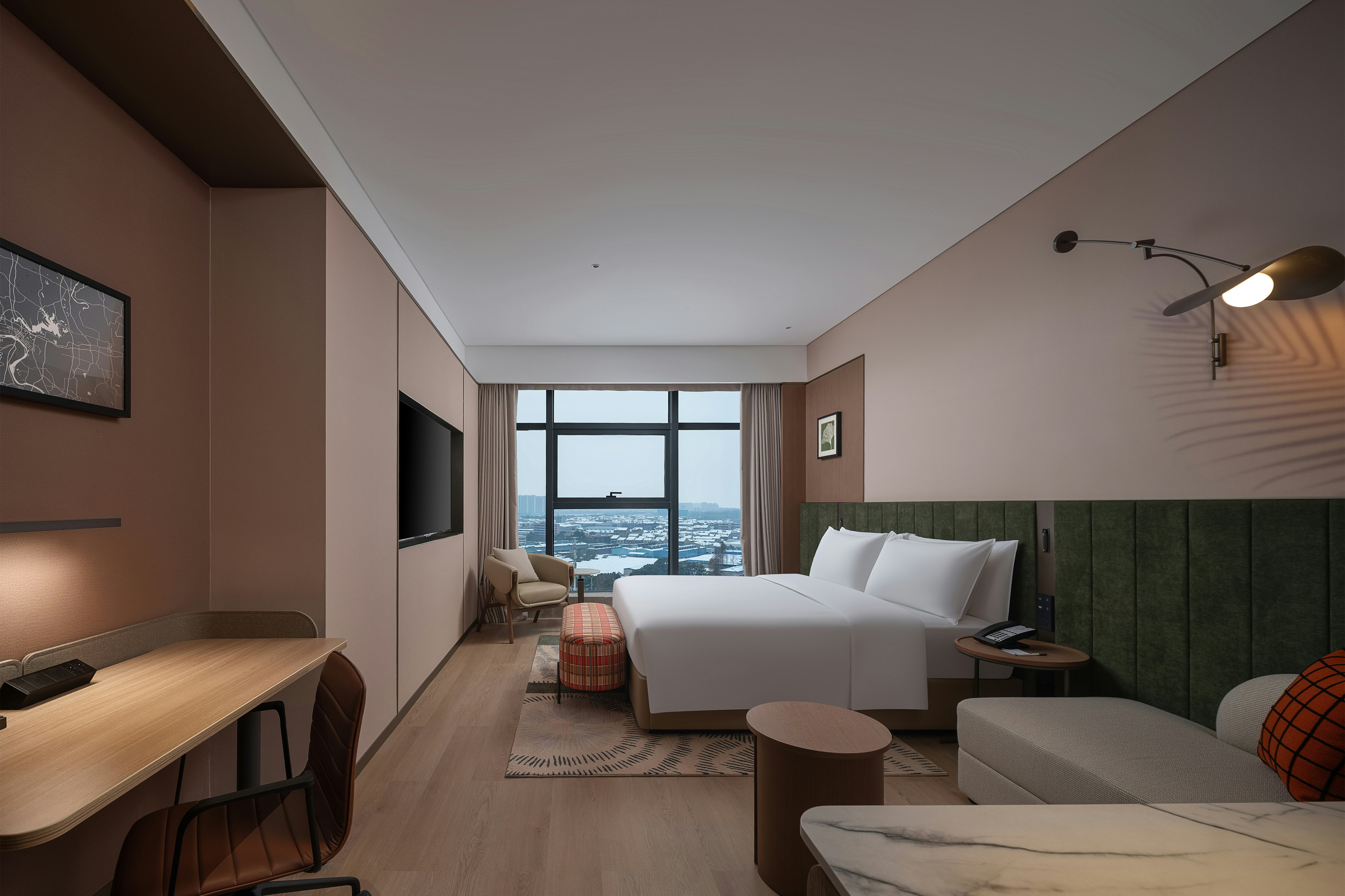 غرفة سوبيريور بسرير كينج، Hilton Garden Inn Jingzhou Shashi 4/4