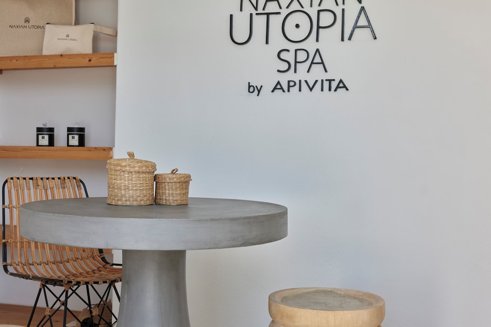 Lobby at Naxian Utopia, Agios Prokopios