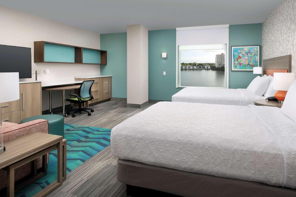 Studio, 2 Queen Beds, Lagoon View, Sofa