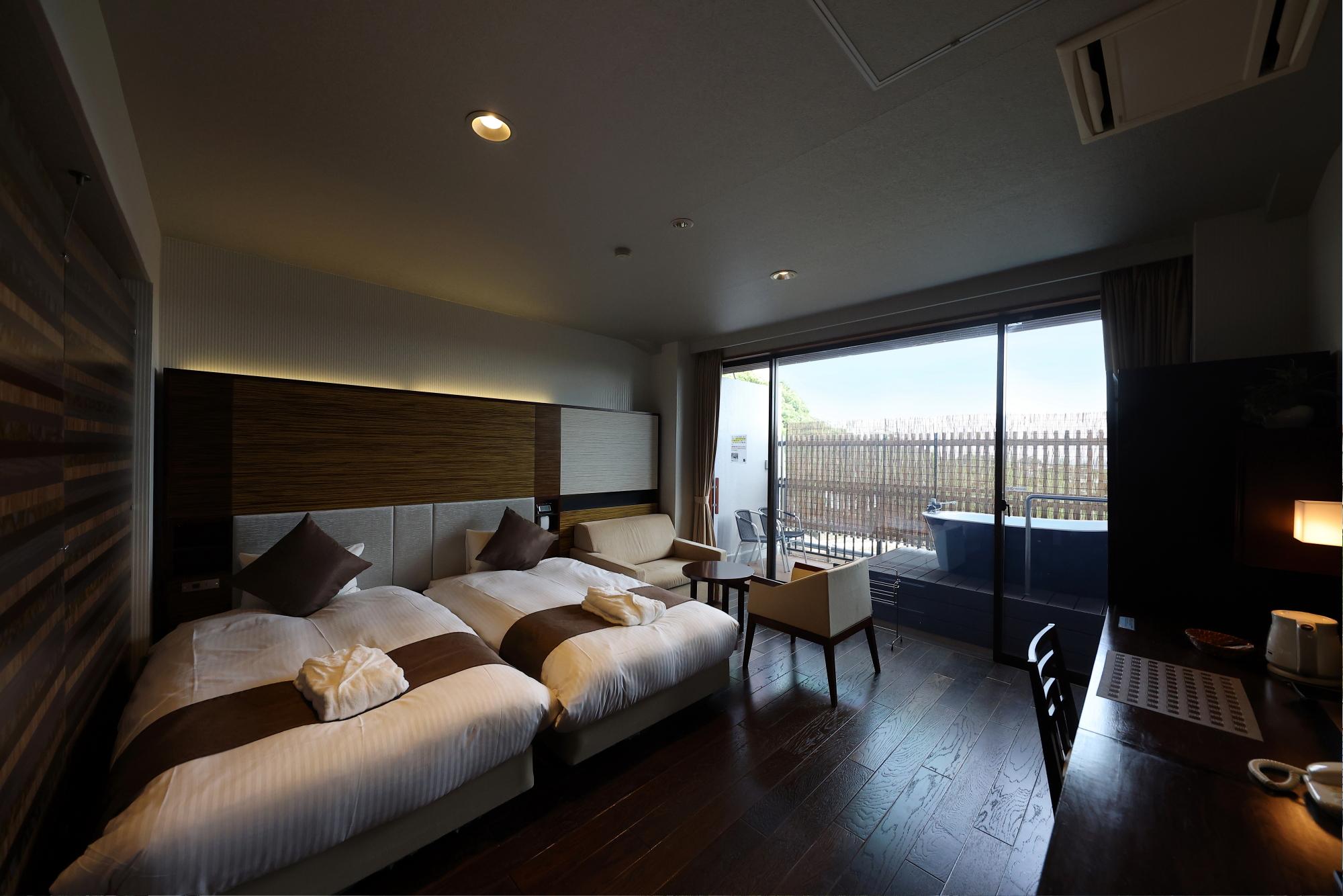 Standard, Twin Beds, Ocean View, Outdoor Bath, Accessible