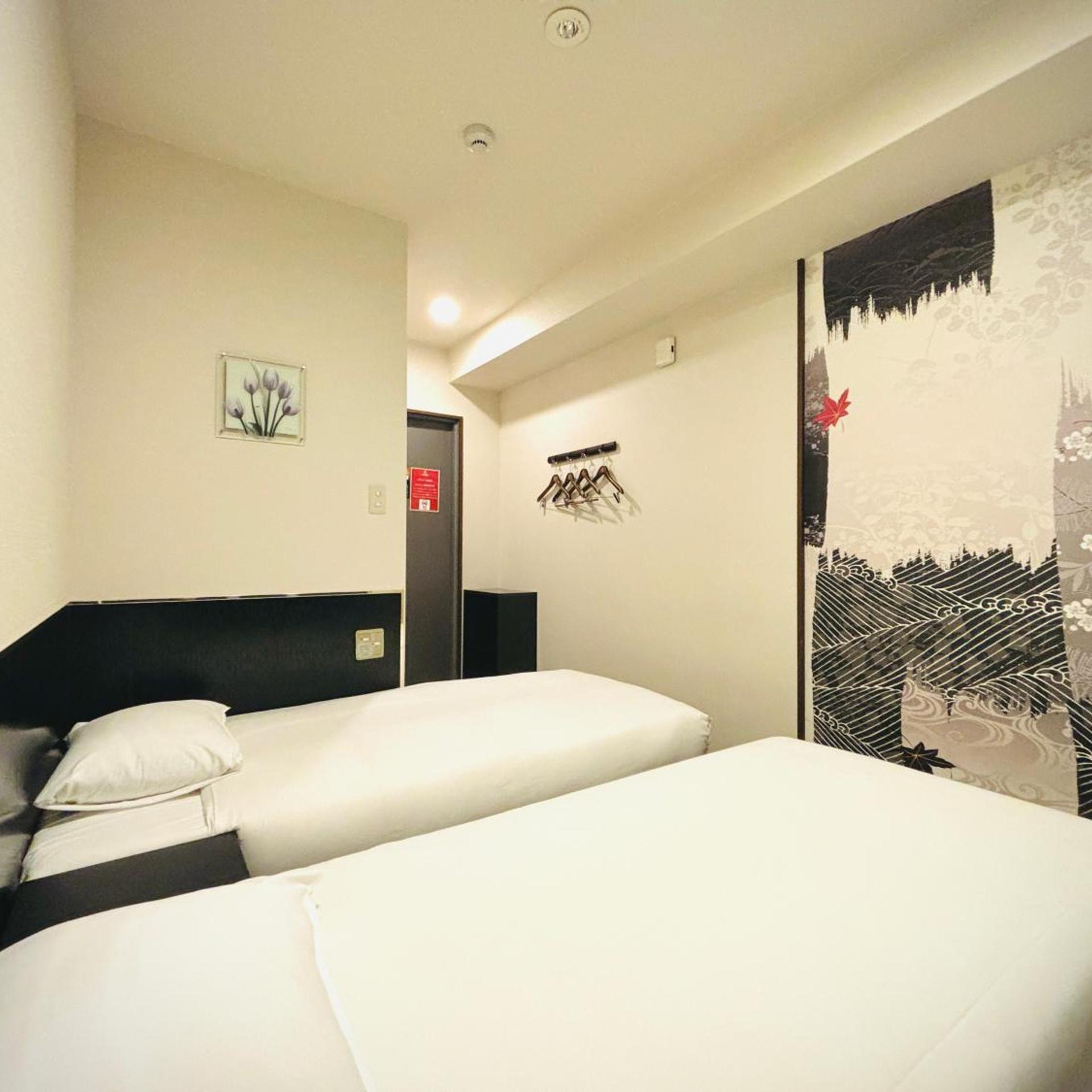 غرفة بسريرين منفصلين، Arashi Hotel Namba 7/10