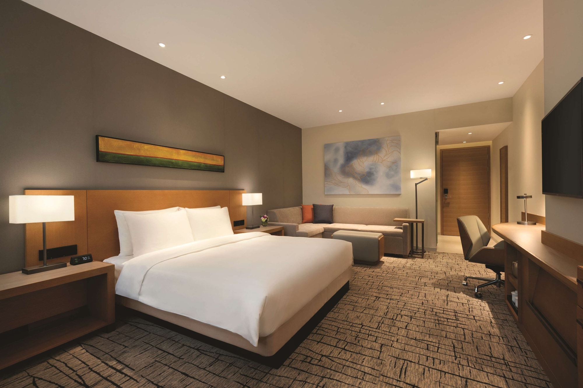 غرفة بسريرين منفصلين مع أريكة، Hyatt Place Yinchuan Dayuecheng 3/10