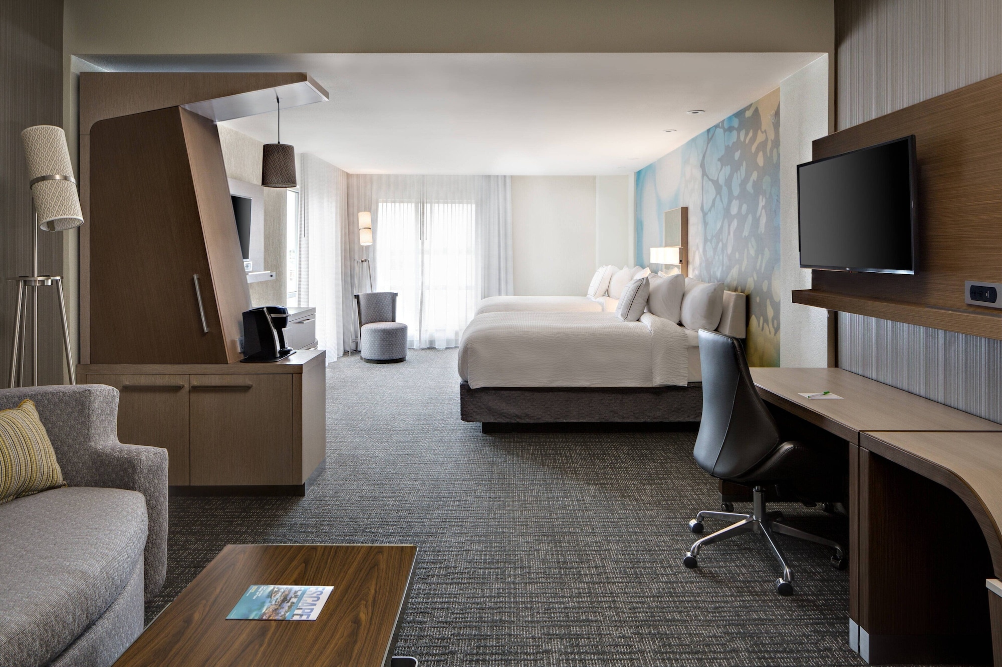 جناح بسريرين كوين مع أريكة، Courtyard Houston Northwest Cypress 2/2