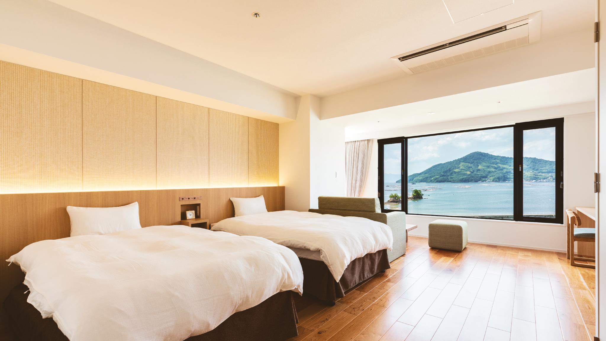 Semi Room, Deluxe, Semi Double Bed, Twin Beds, Ocean Front