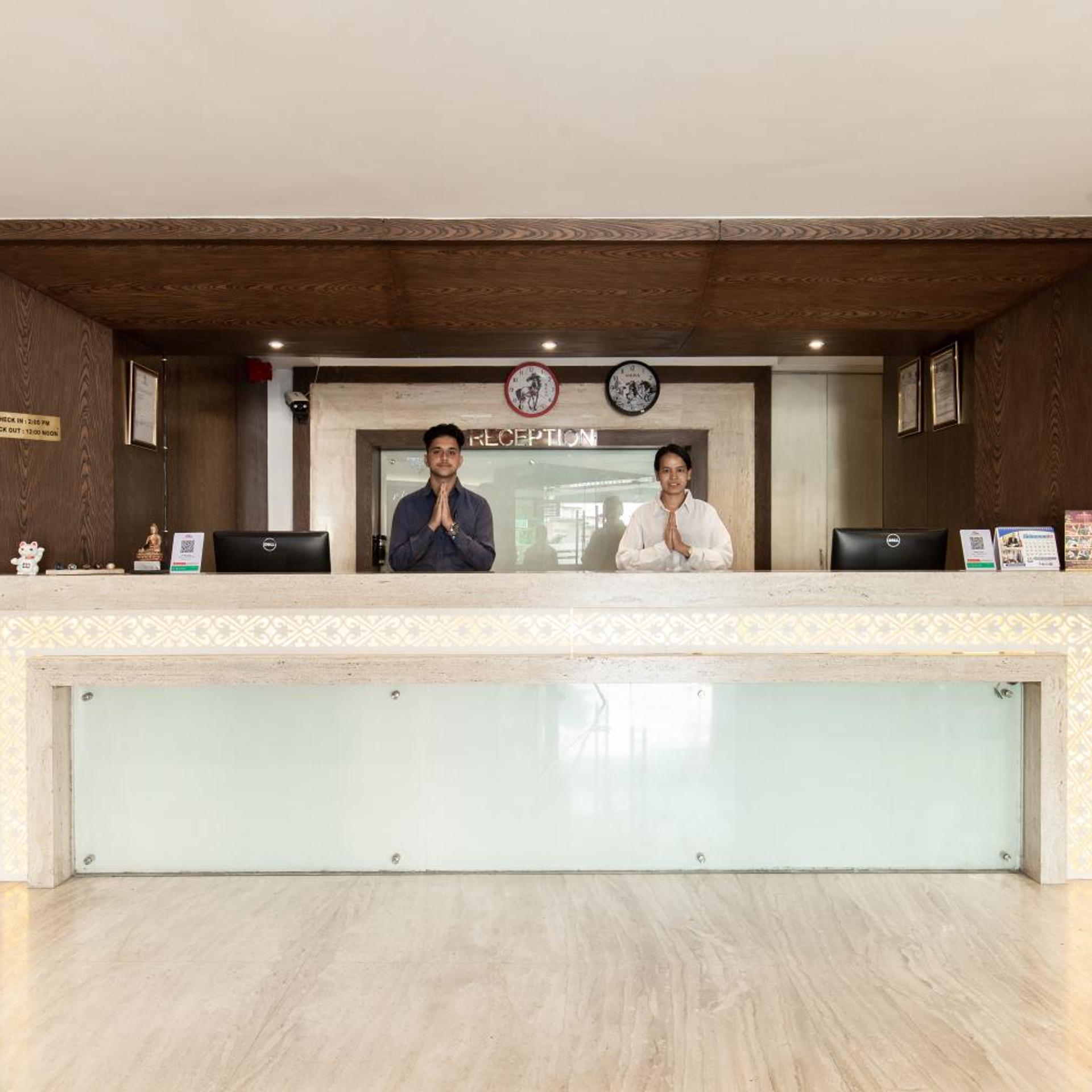 Lobby at Mahabir Palace, KATHMANDU