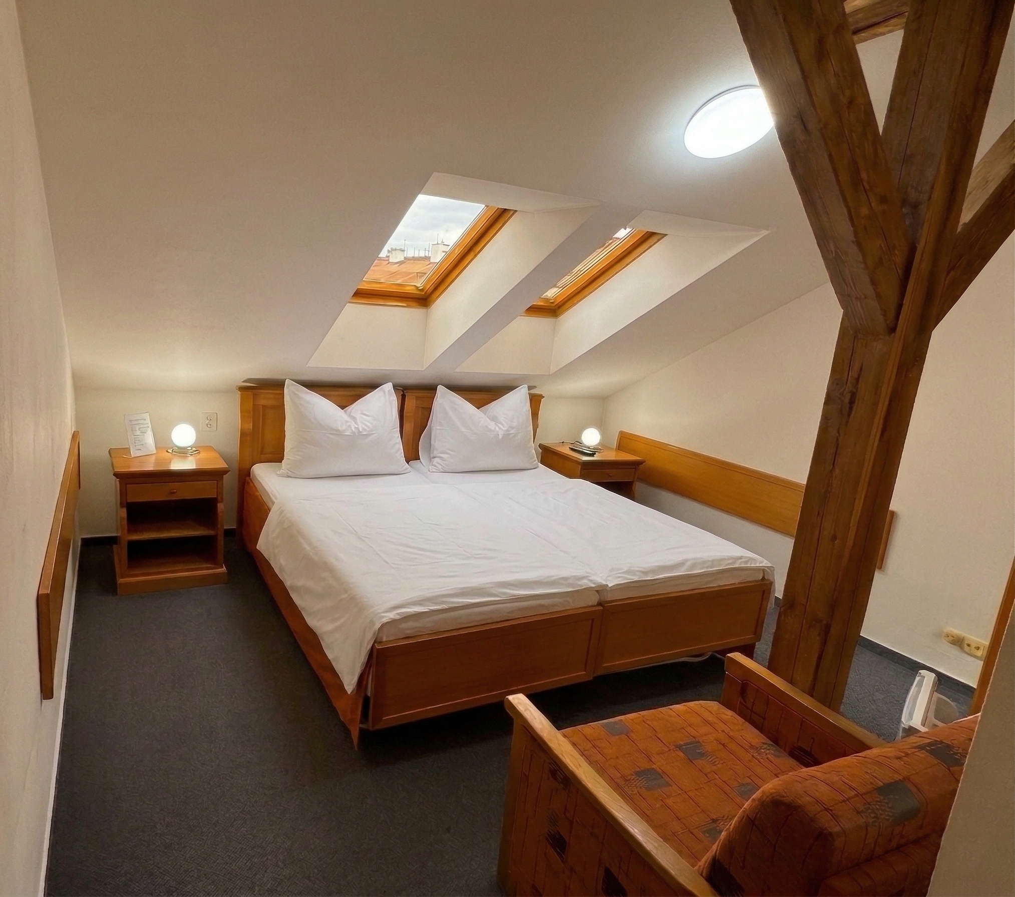 Room, Double or Twin Bed, Attic