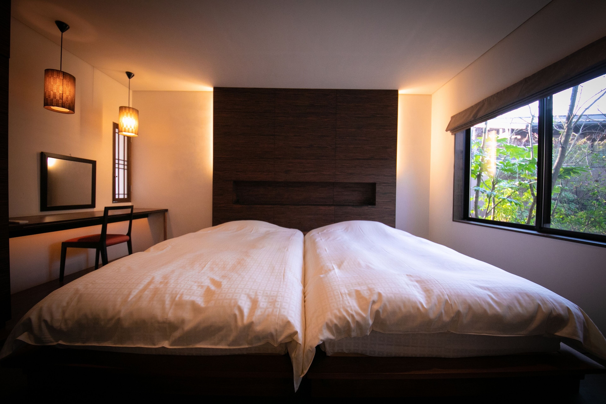 Japanese Western, Exclusive, Single, Twin Beds, 2 Futon Beds, Hot Spring Bath