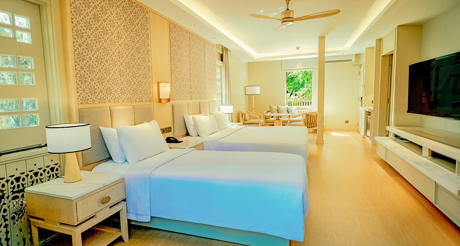 Garden, Family, 1 King and 1 Single Beds, Sofa