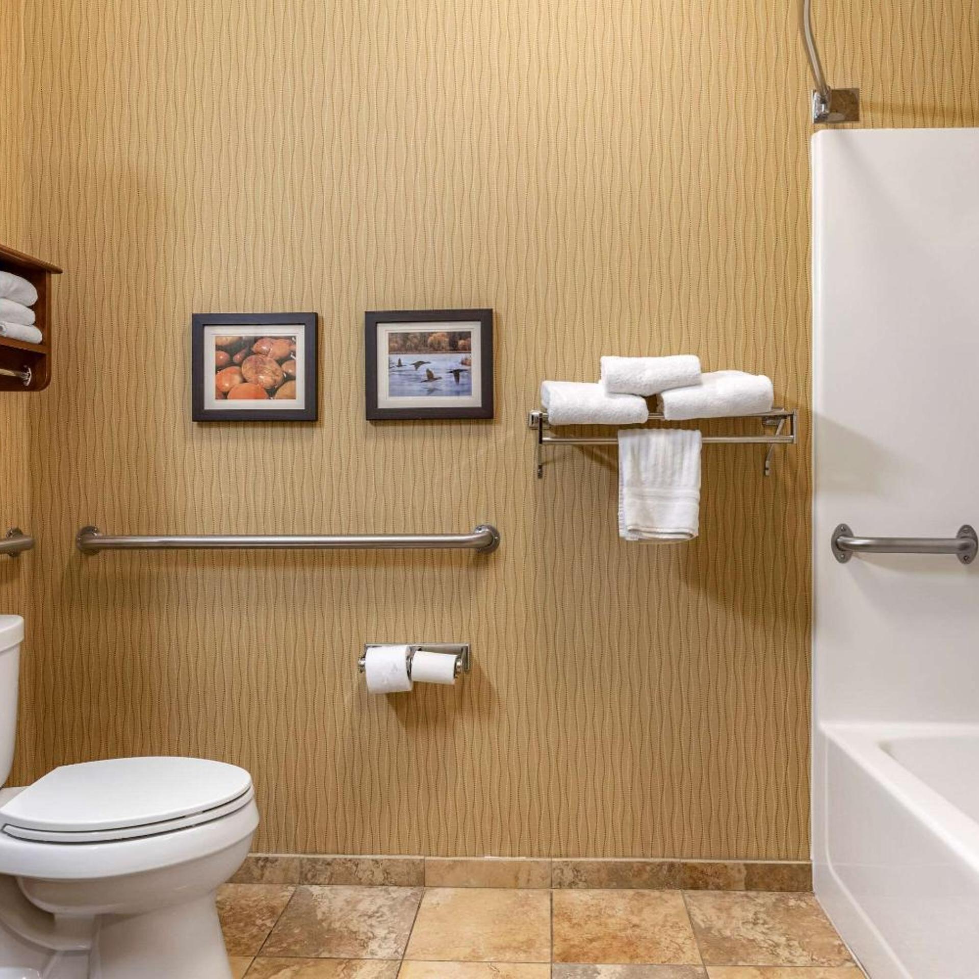 غرفة بسرير كينج بحوض استحمام لذوي الإعاقة، Comfort Inn Wings Stadium 7/10