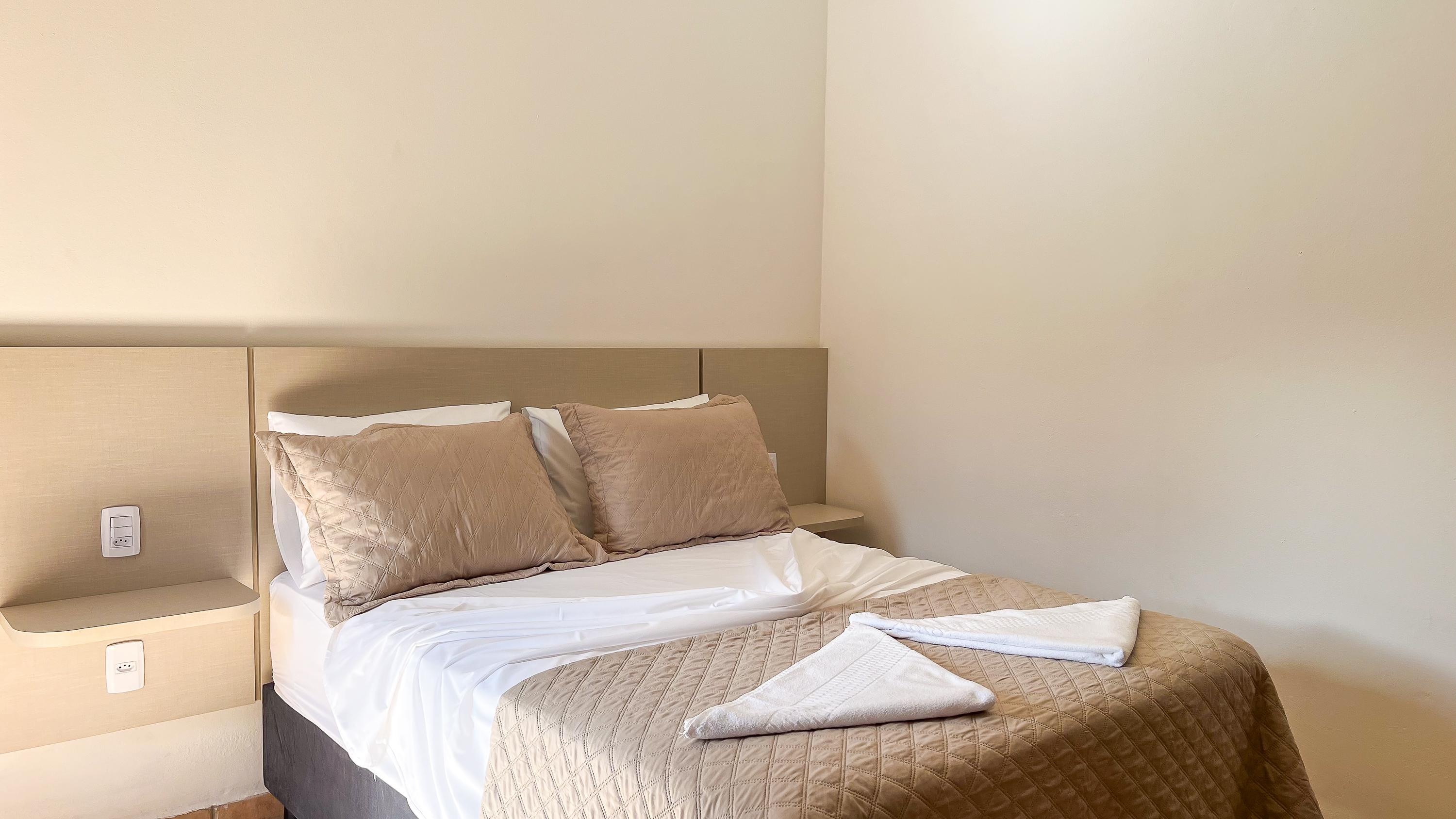 جناح بريميوم بسرير مزدوج بإطلالة على البحر، Pousada Villa Tupi Ubatuba 3/3