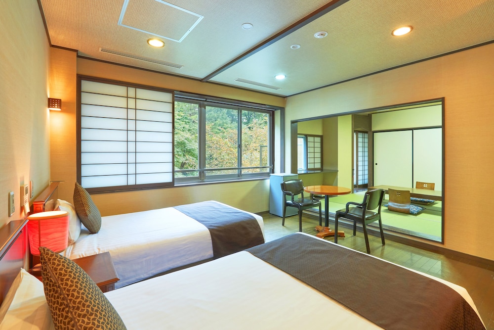 Japanese Western, Special, Twin Beds, 4 Futon Beds, Outdoor Bath