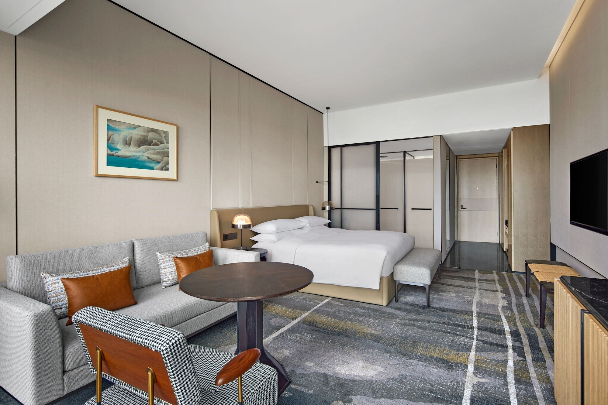 غرفة ديلوكس بسرير كينج بإطلالة على البحيرة، Sheraton Chengdu Pidu 5/10