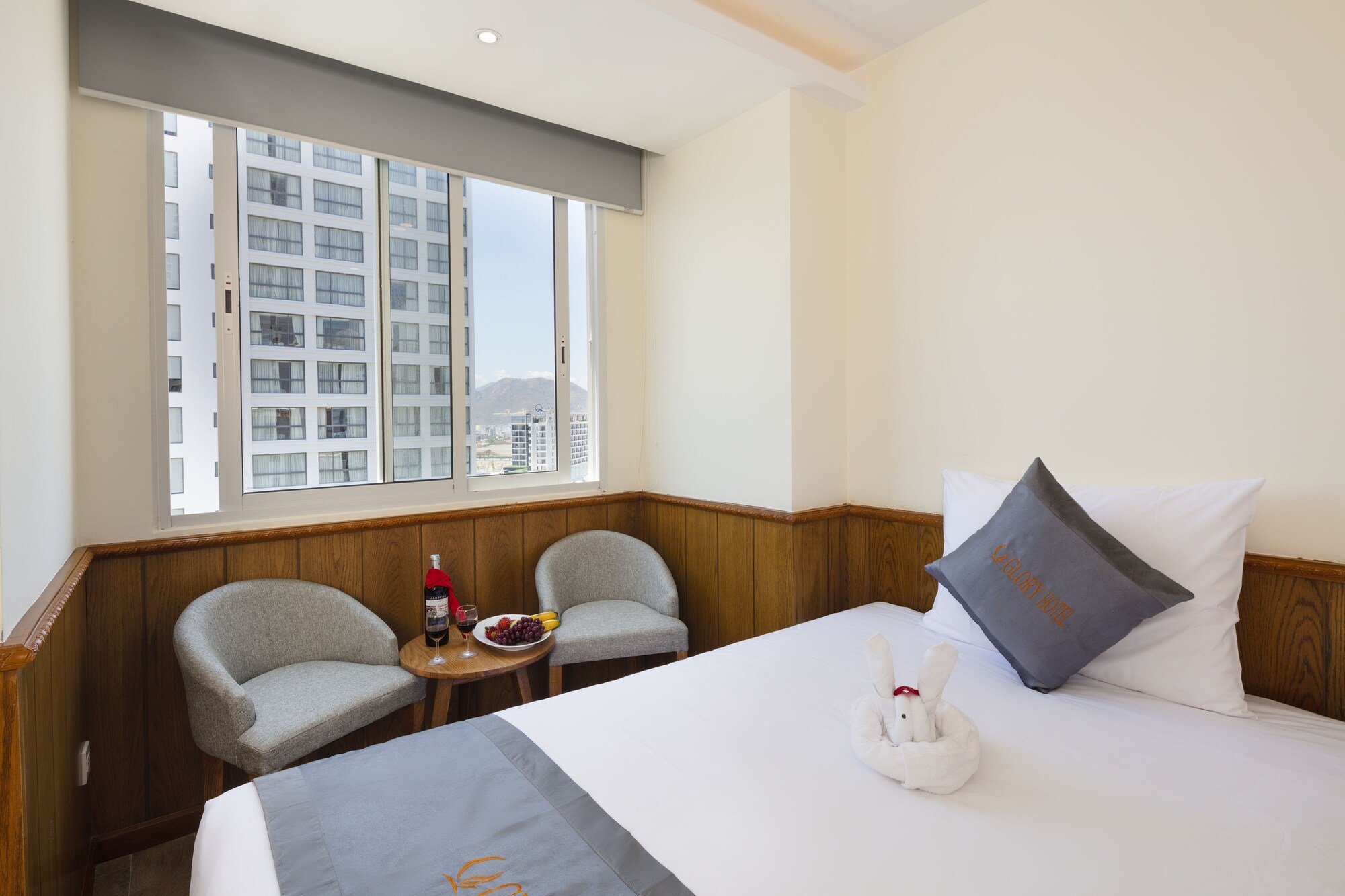 غرفة سوبيريور بسريرين منفصلين بإطلالة على البحر، Quang Vinh Hotel 4/10