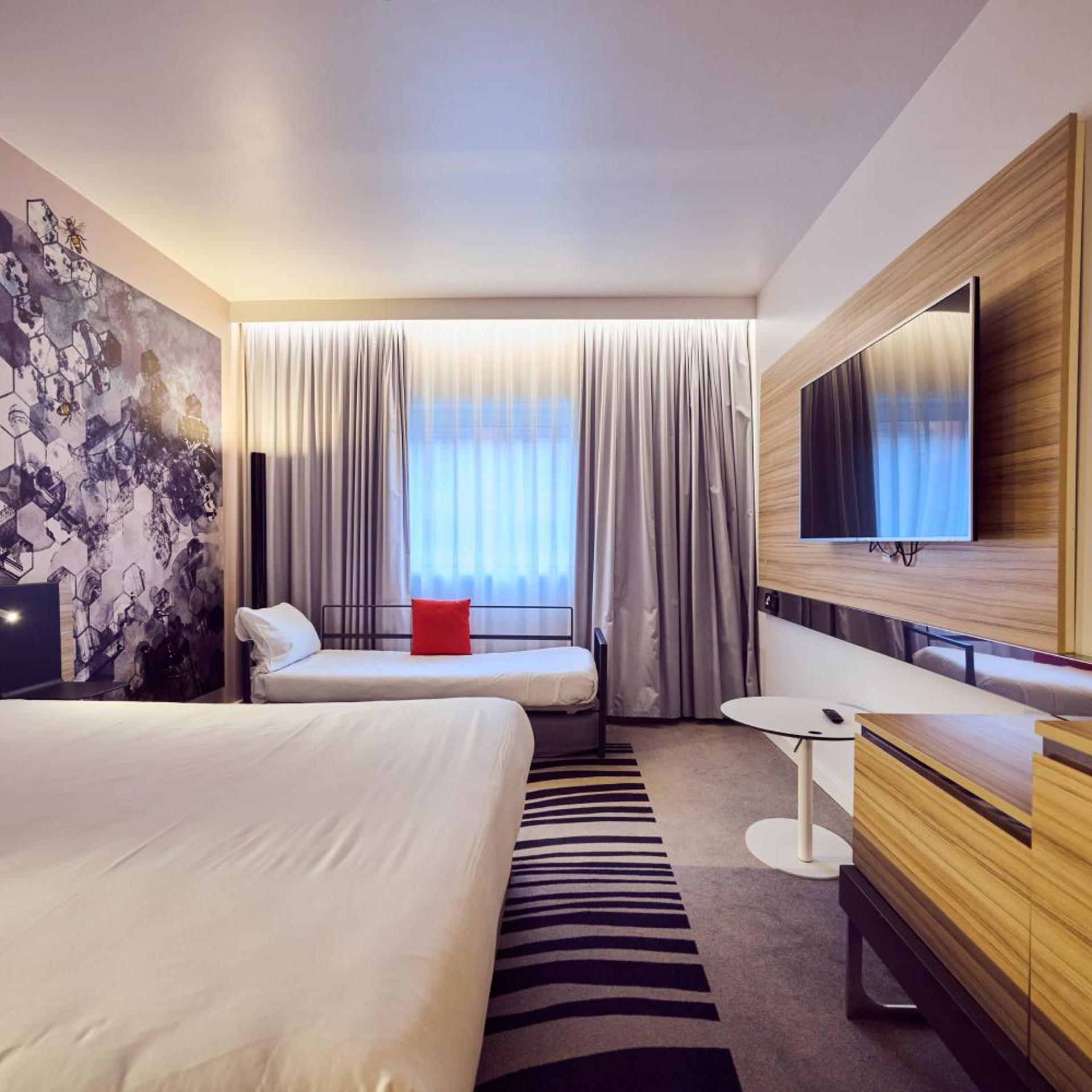 غرفة عائلية بسرير مزدوج، a&o Manchester City Centre 4/6