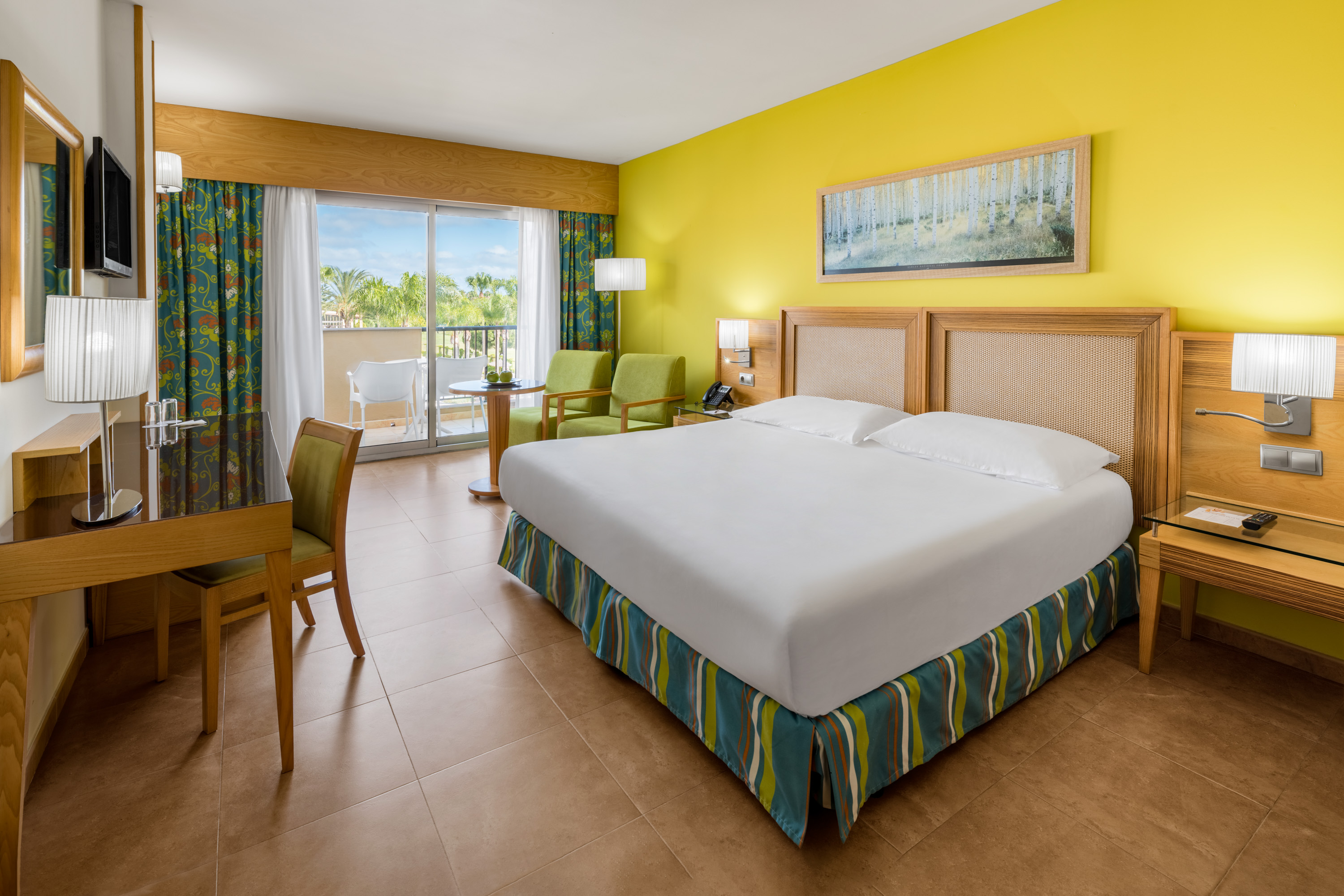 Room, Single, Double Bed, Golf Course View