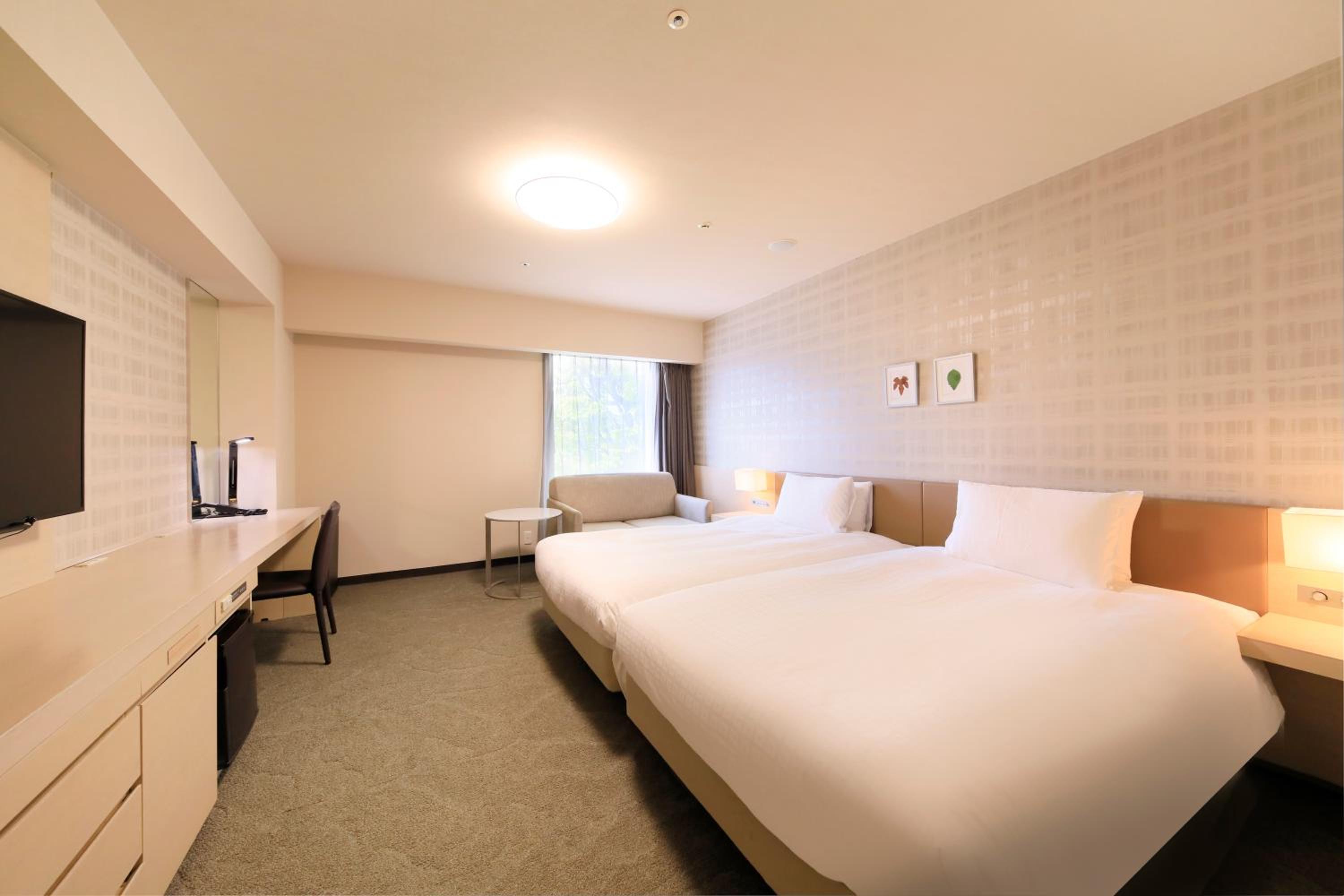 Semi Room, Hollywood, Twin Beds, 2 Semi Double Beds, Smoking