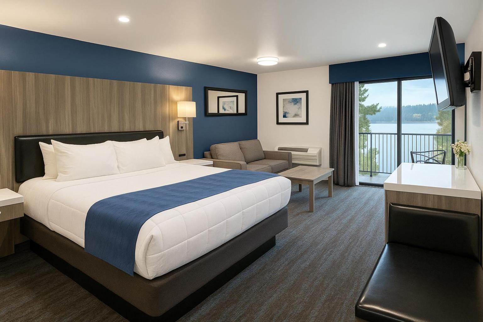 Suite, King Bed, Bay Side